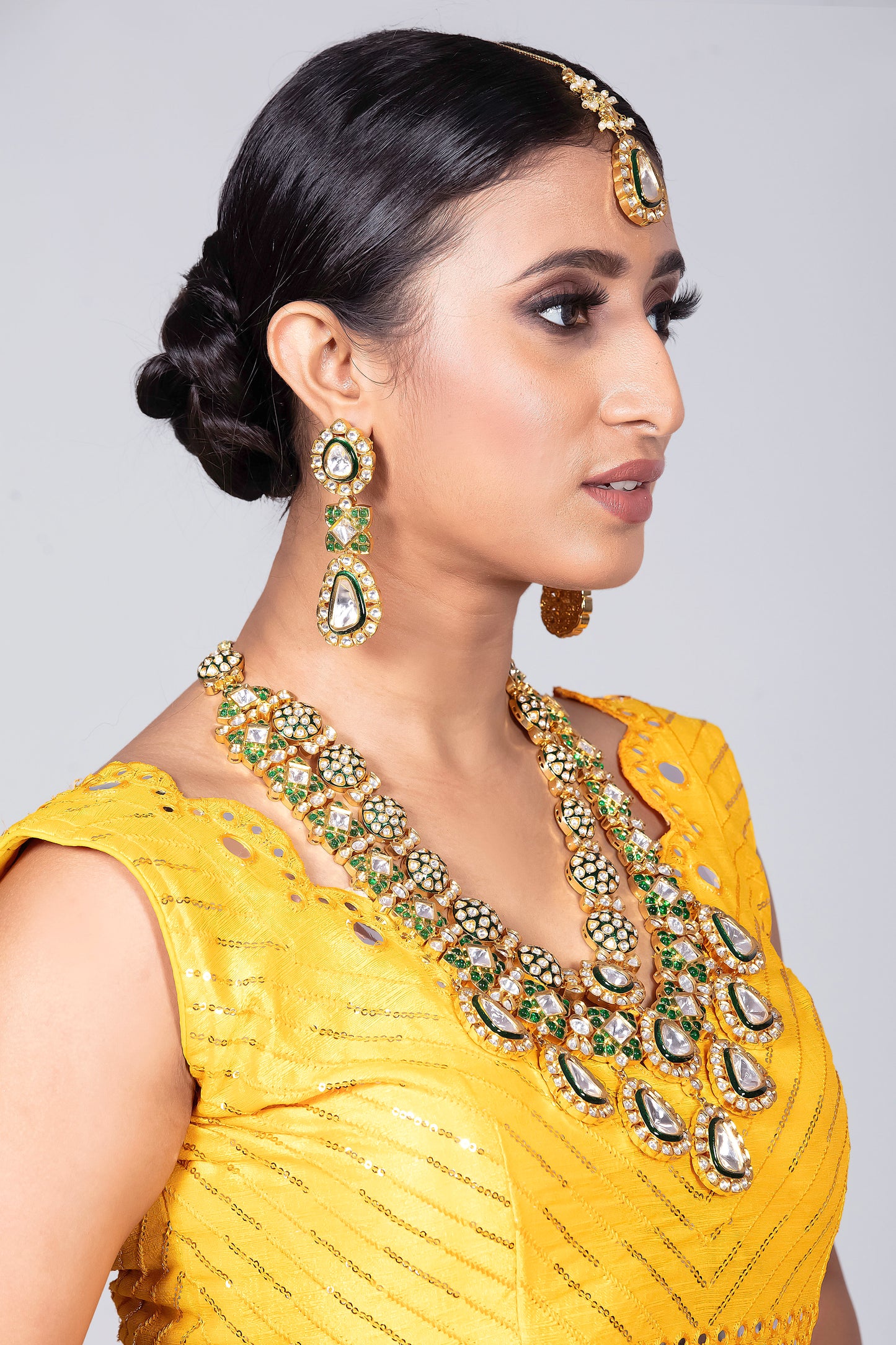 Kundan Long Necklace Set