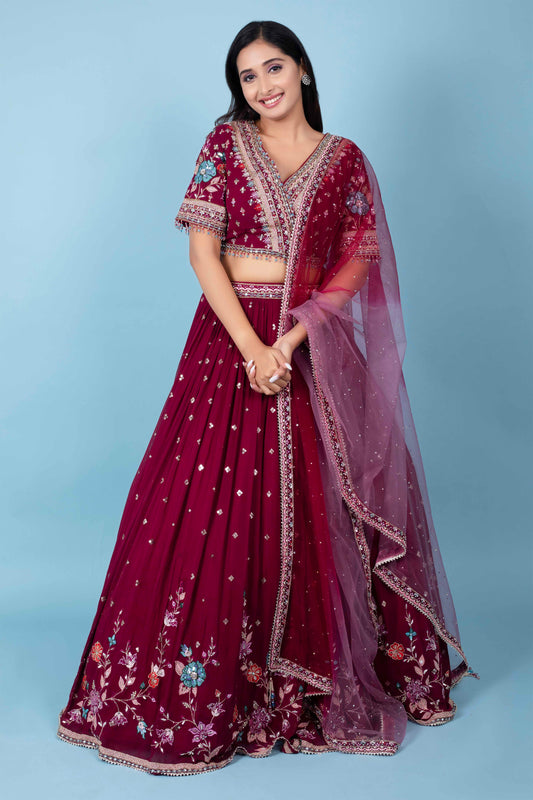 Party Wear Lehenga D-229