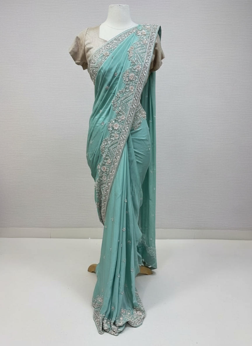 Party Wear Silk Saree- P330019S