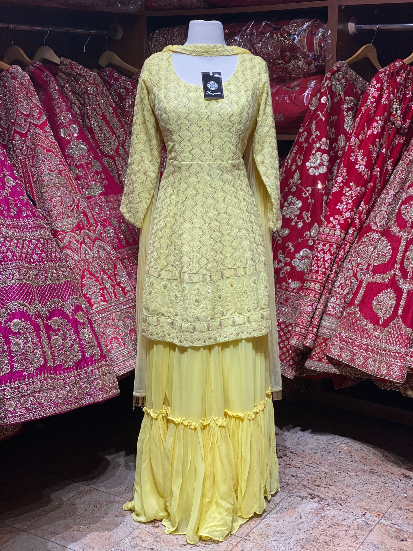 Lemonade Yellow Party Wear Suit Collection PWS-086