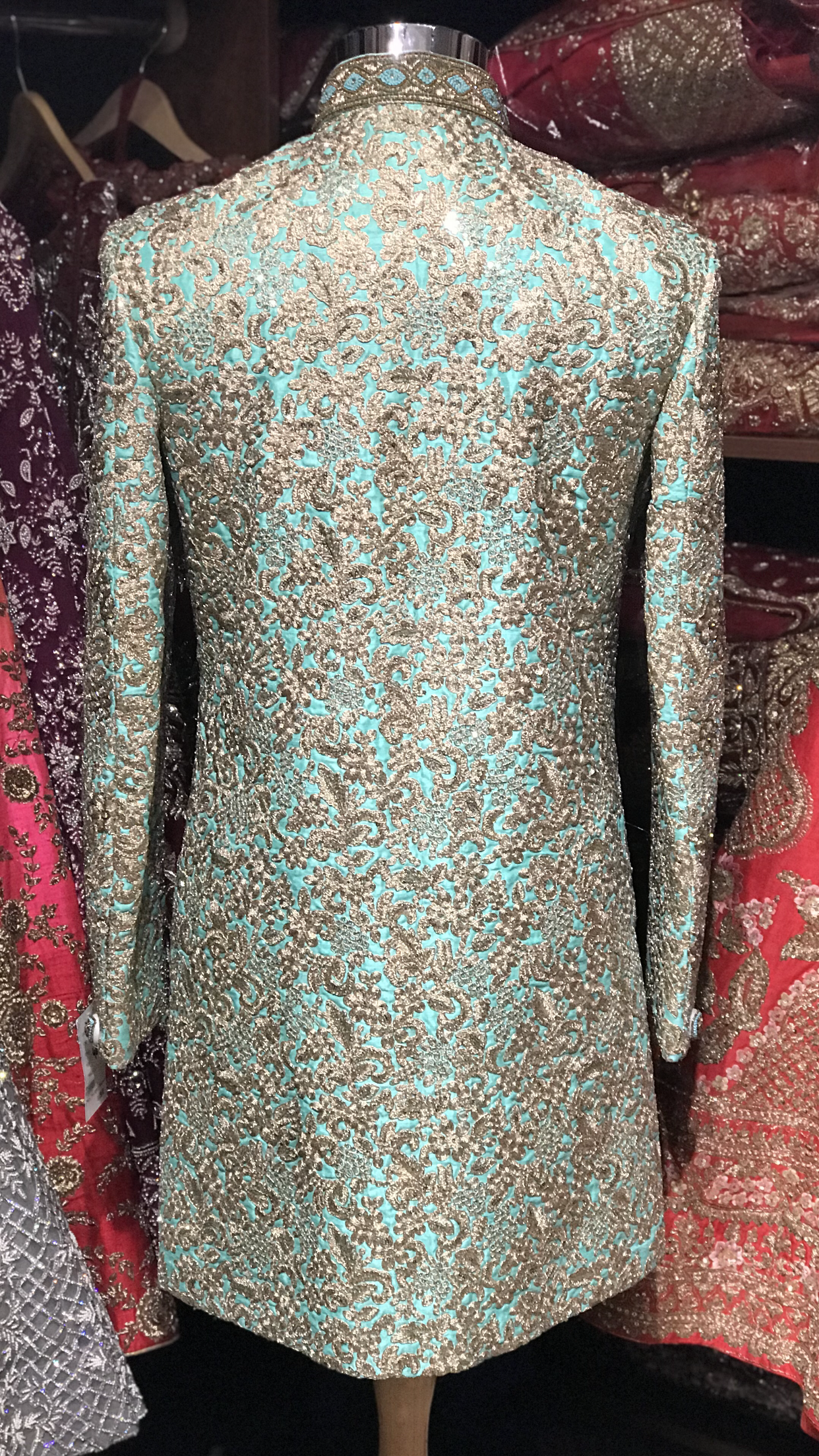 Mint Sequin Embroidery Sherwani