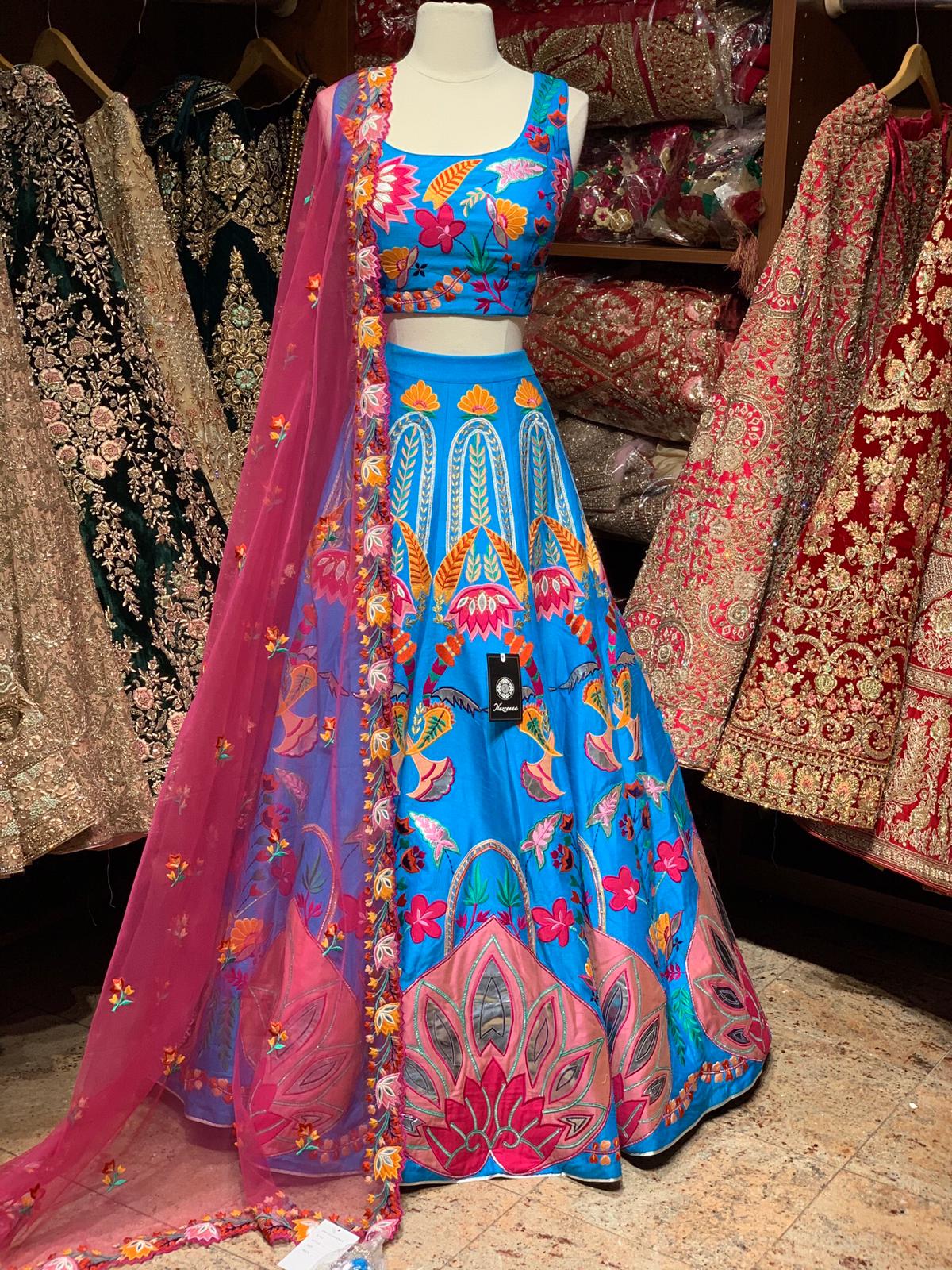 Picton Blue Party Wear Lehenga PWL-072