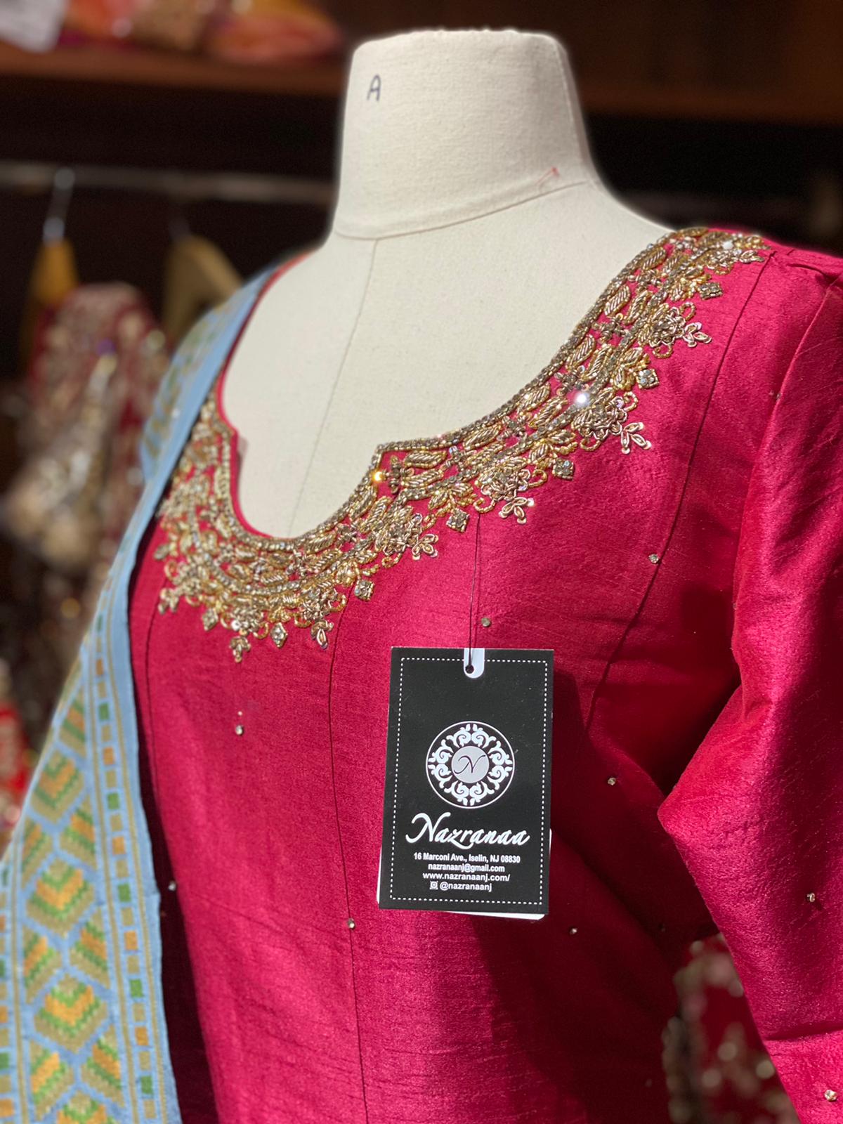 Ruby Red Anarkali PWA-112