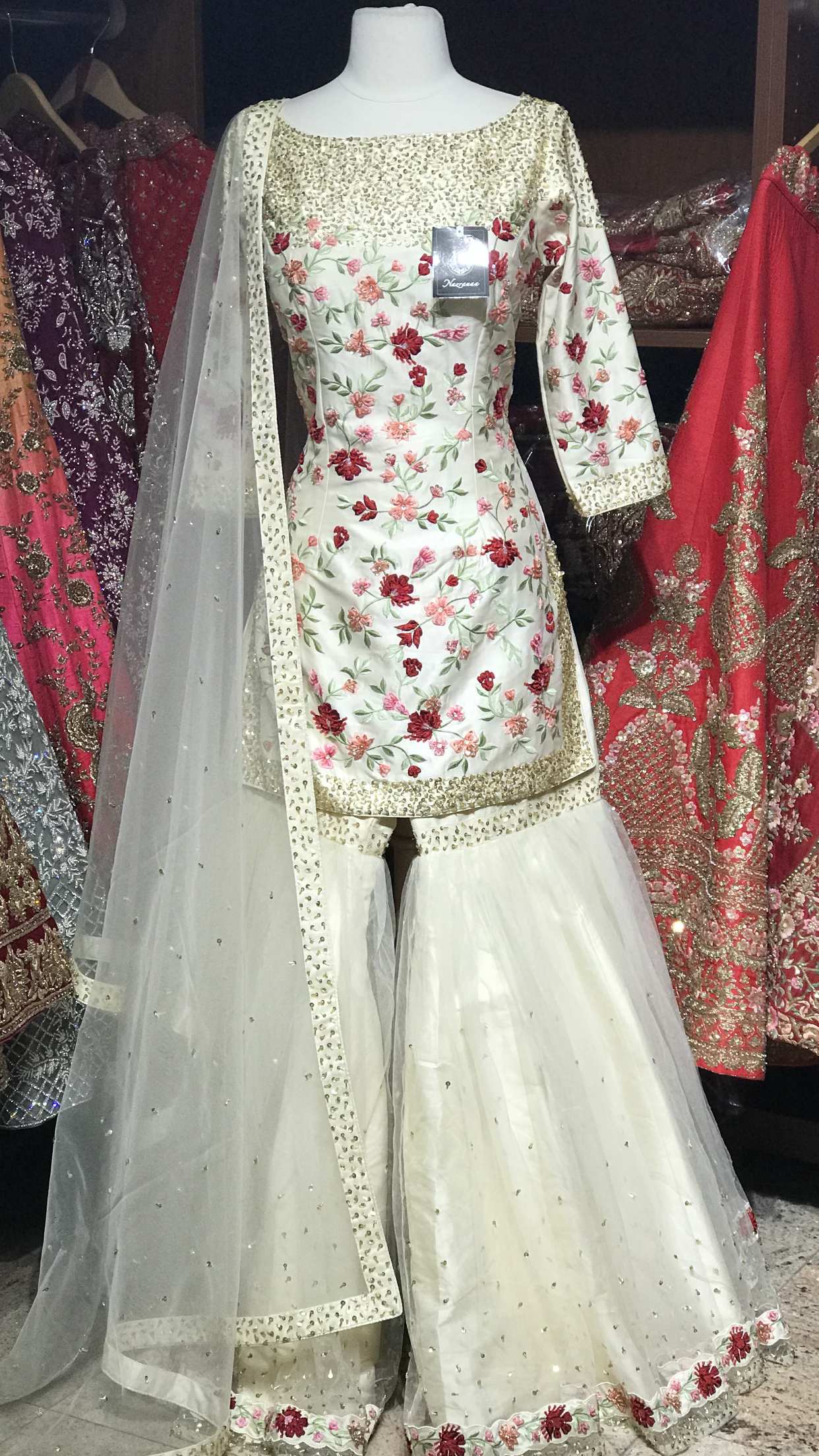 Ivory Size 38 Bridal Gharara