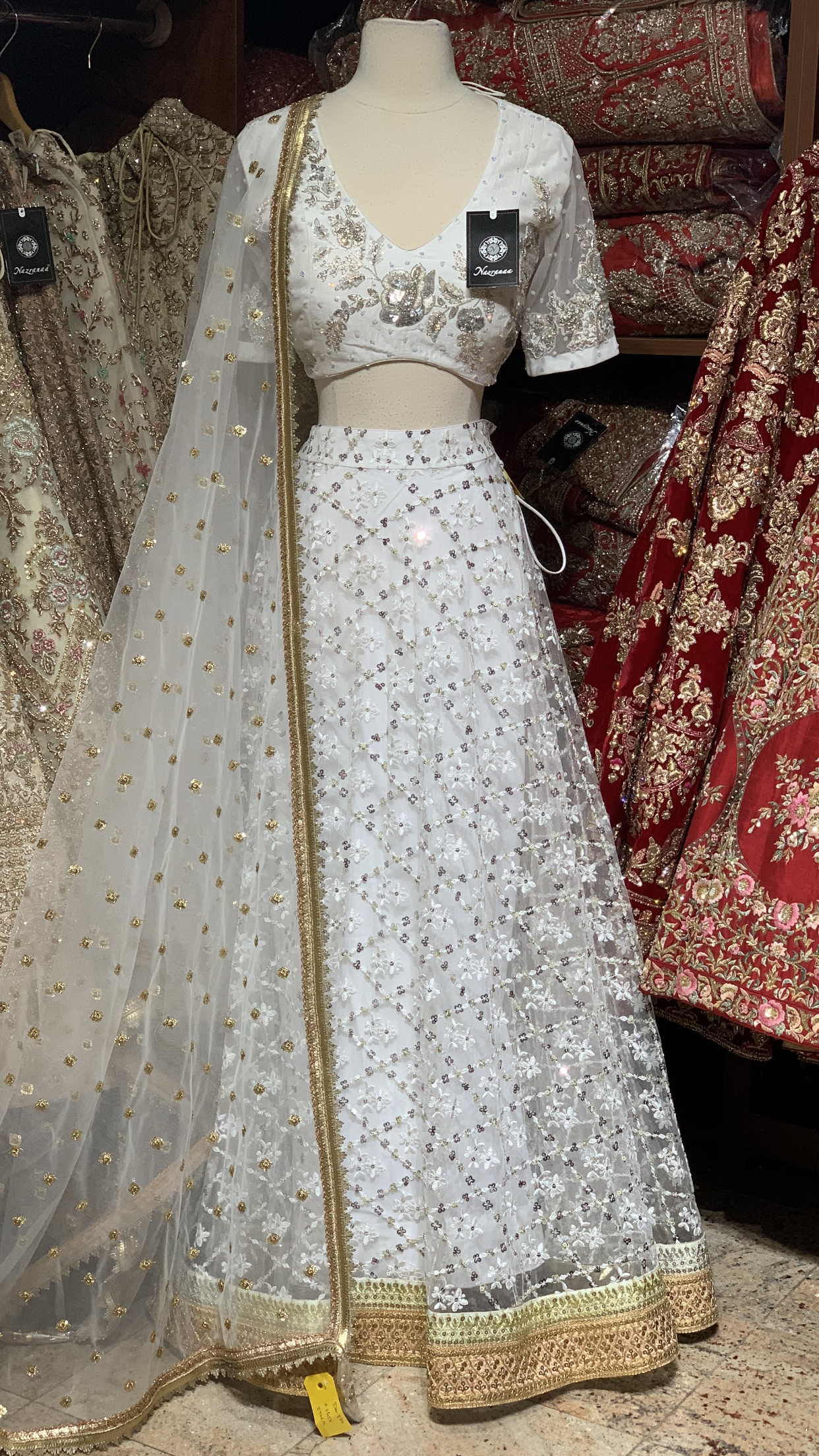 Alabaster White Party Wear Lehenga PWL-015