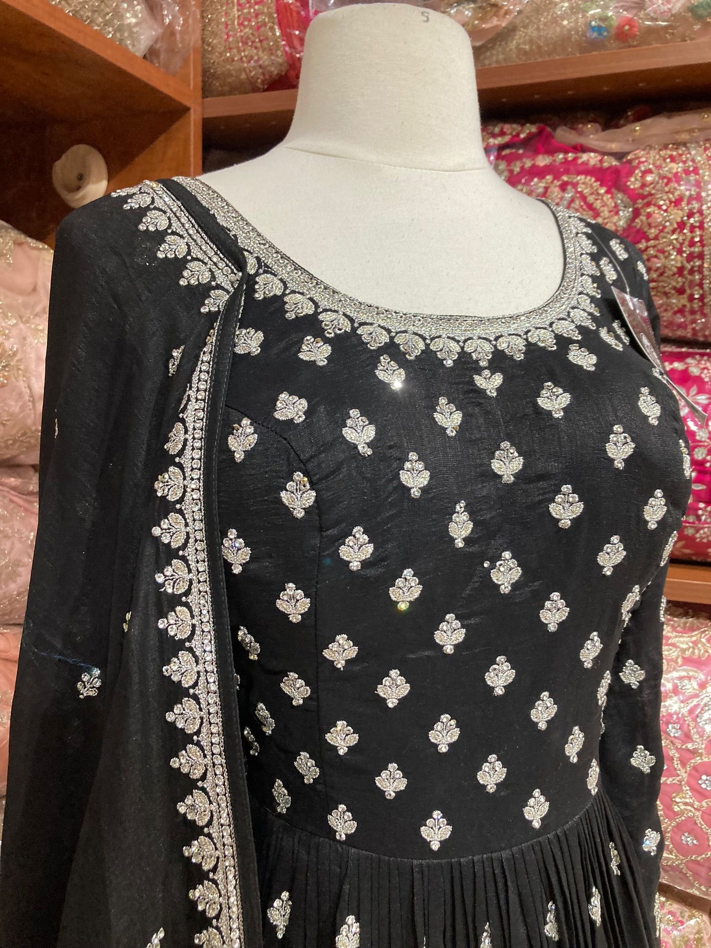 Jade Black Anarkali PWA-153