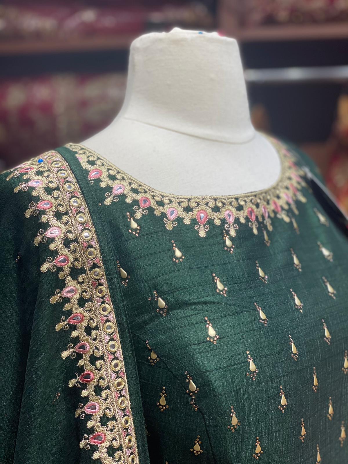 Emerald Green Anarkali PWA-025