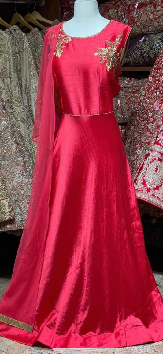 Ruby Red XXL Anarkali PWA-004