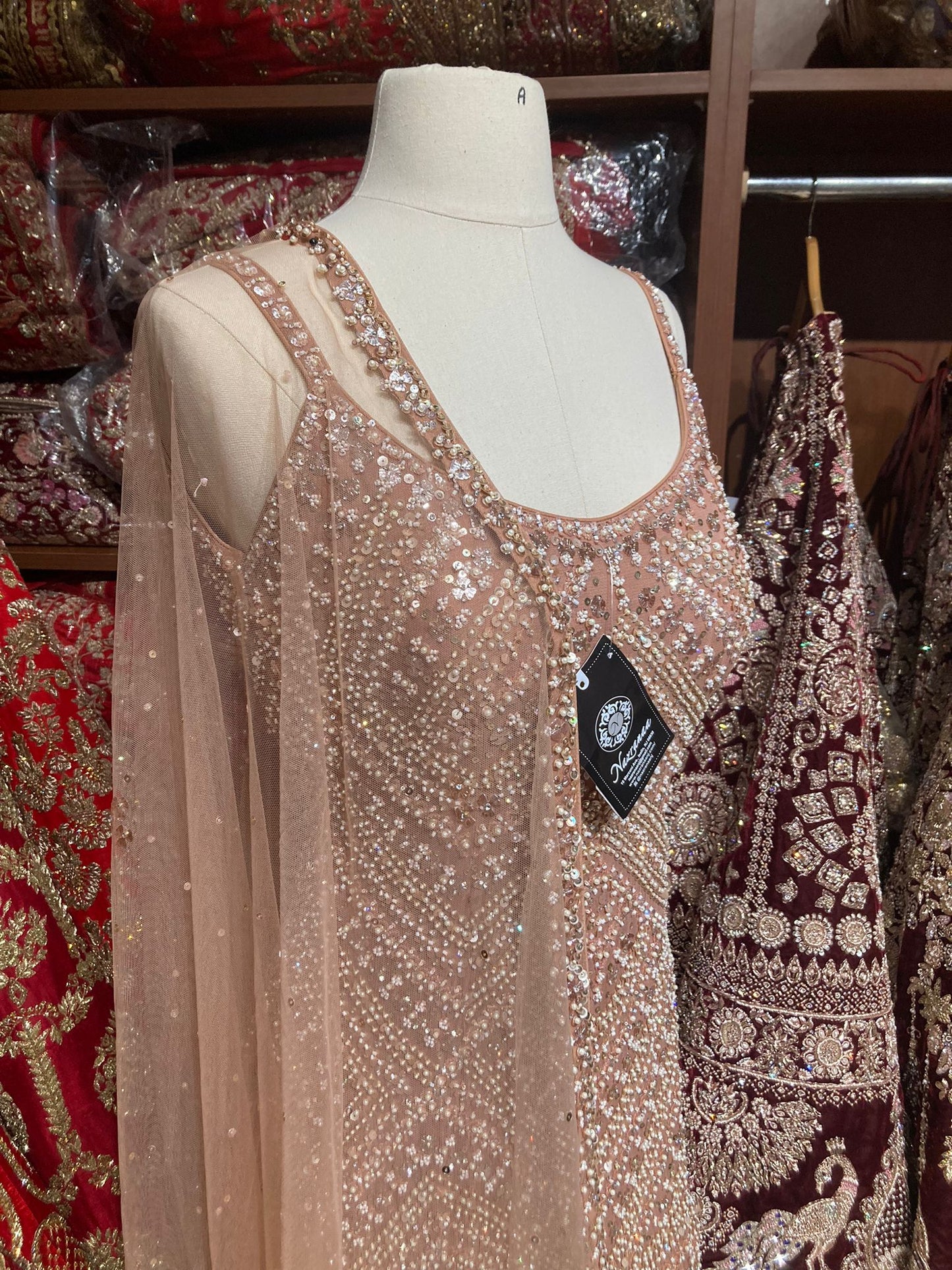 Dusky Rose Pink Party Wear Suit Collection PWS-114