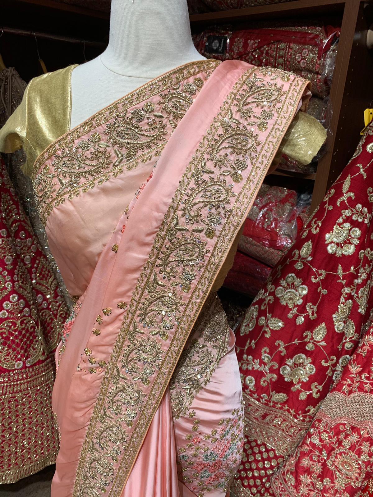 Millennial Pink Saree PWS-053