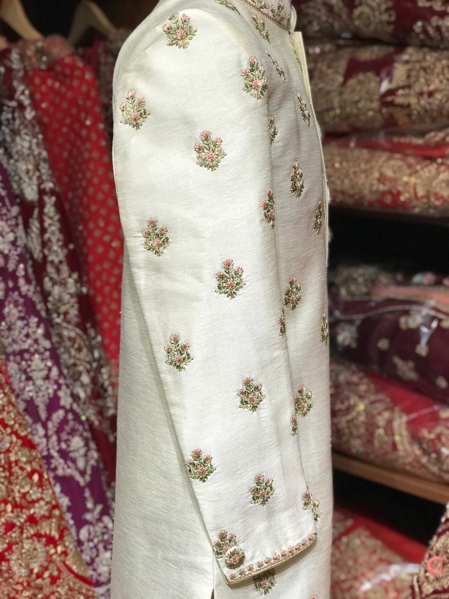 Ivory Butti Sherwani