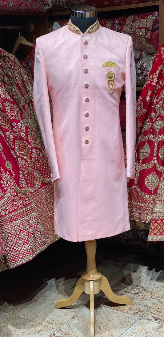 Taupe Pink Sherwani
