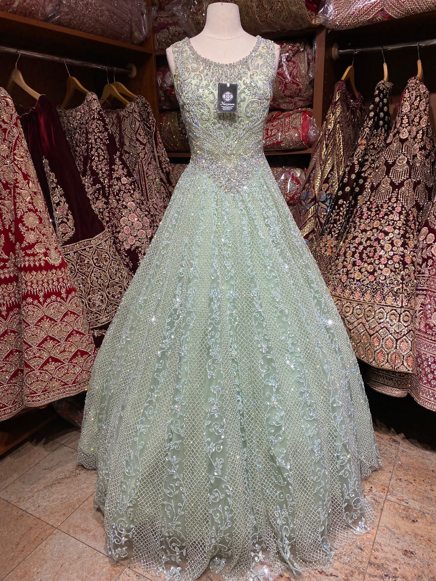 Sage Green Special Edition Gown PWG-002