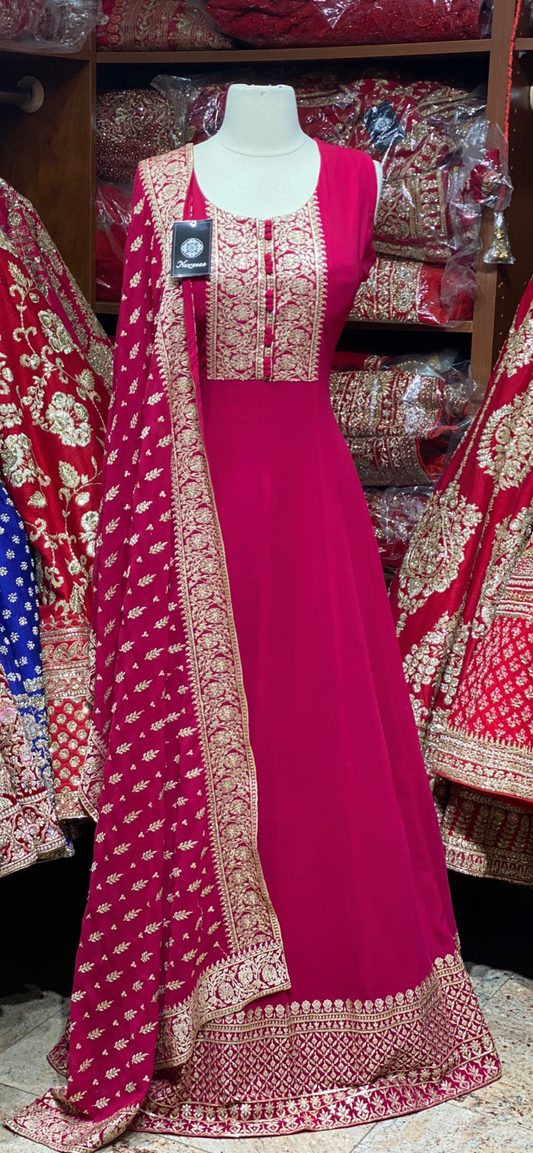 Ruby Pink Anarkali PWA-051