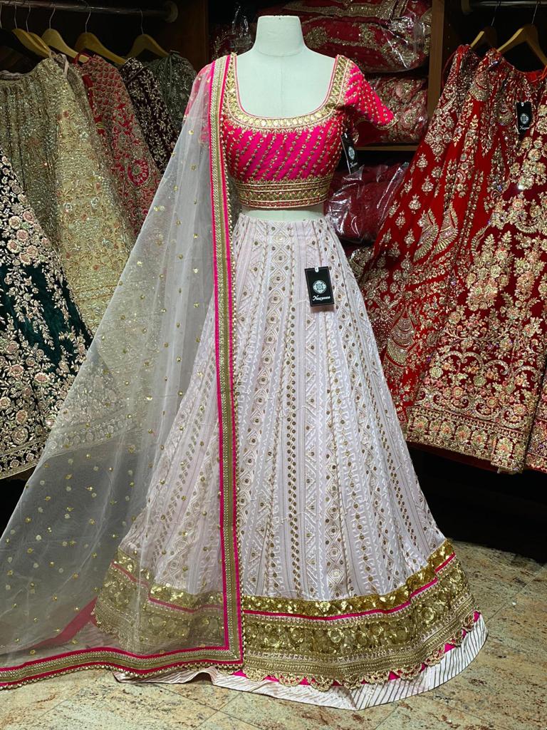 Blush Pink Party Wear Lehenga PWL-088