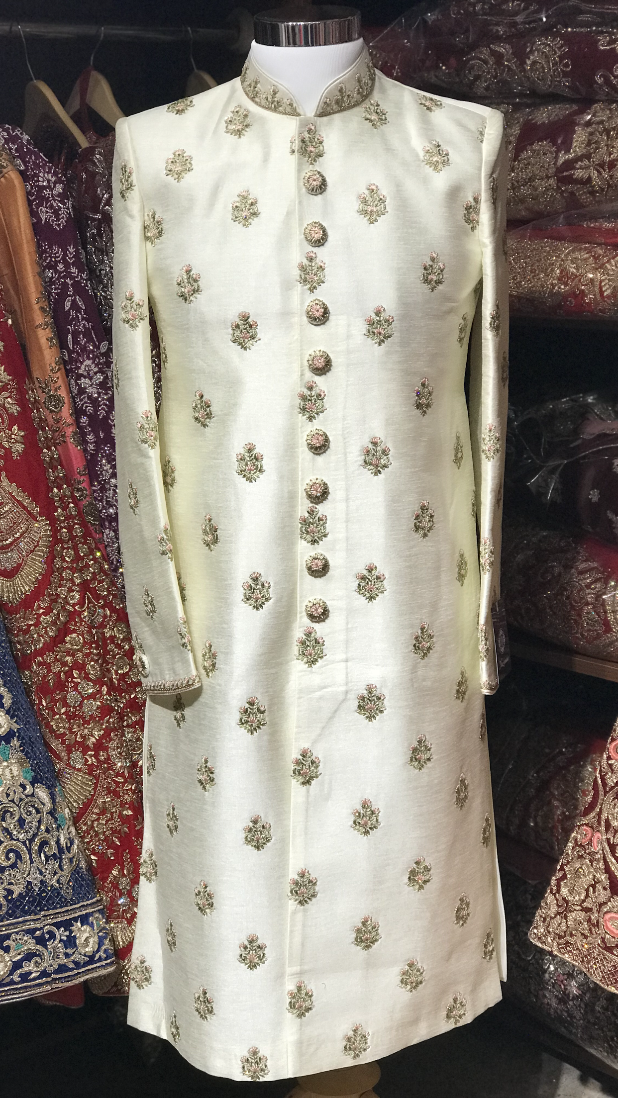 Ivory Butti Sherwani