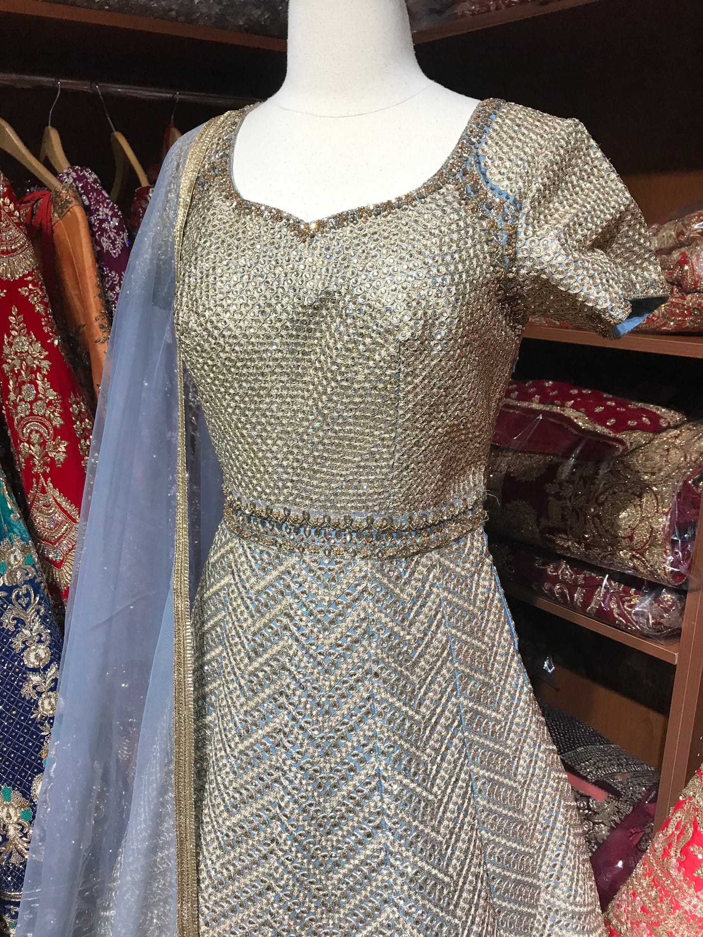 Frozen Blue Size 38 Anarkali