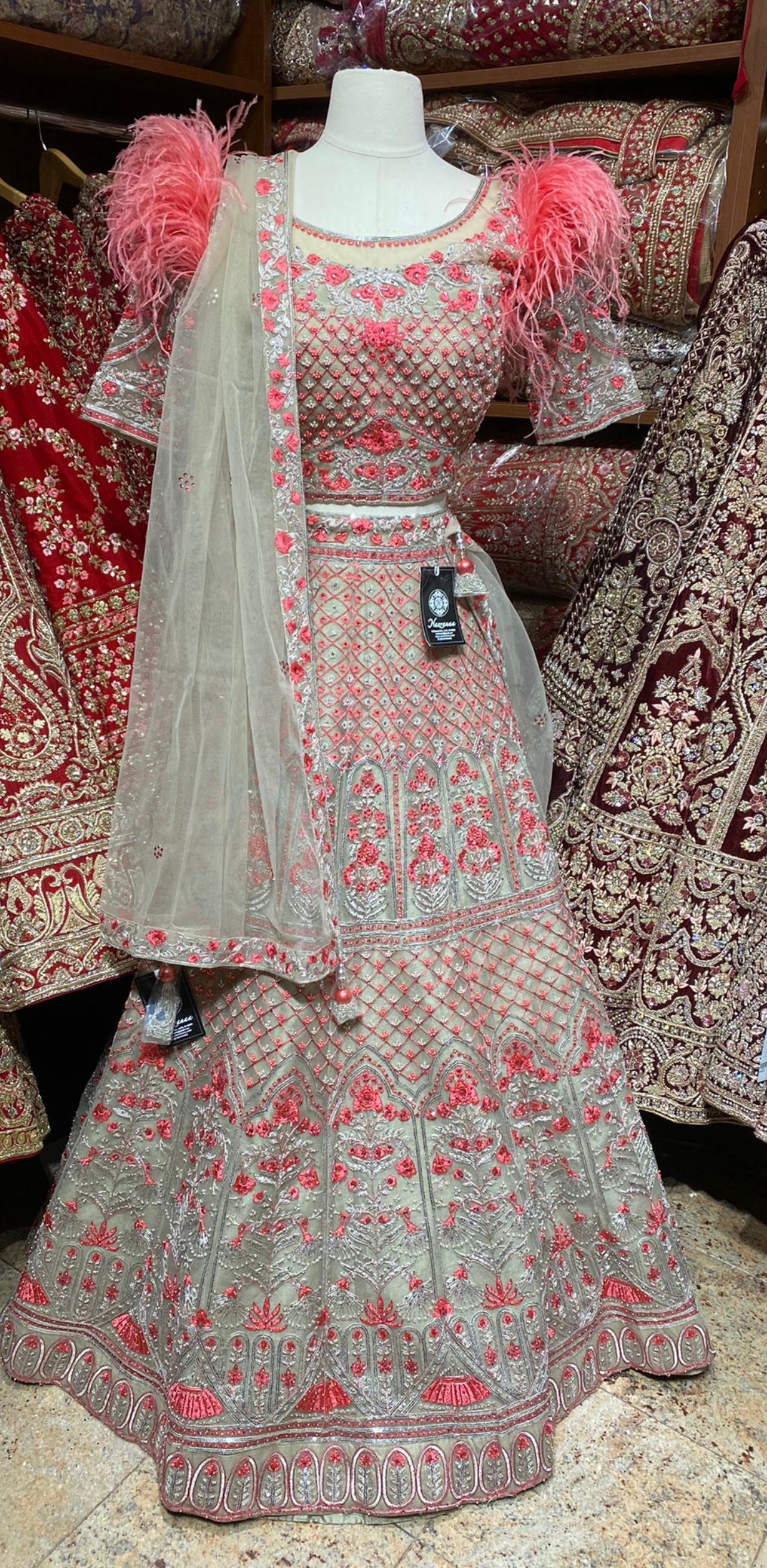 Red and Brown New Era Party Wear Collection PWL-478