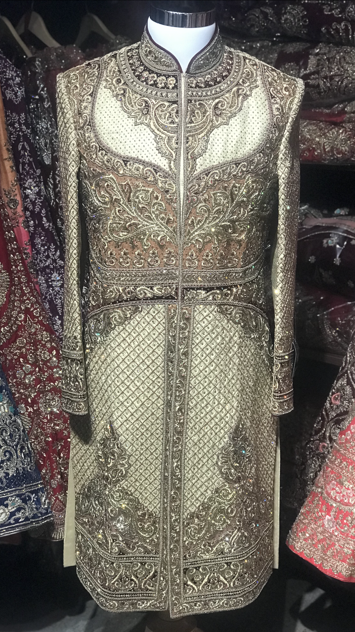 Gold & Orange Heavy Sherwani