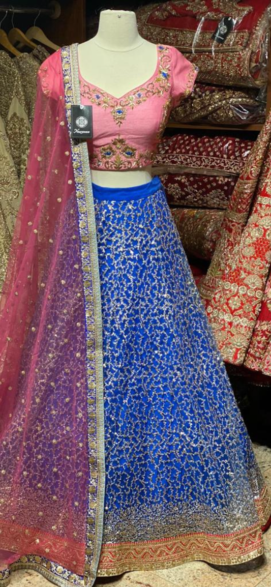 Azure Blue Party Wear Lehenga PWL- 041