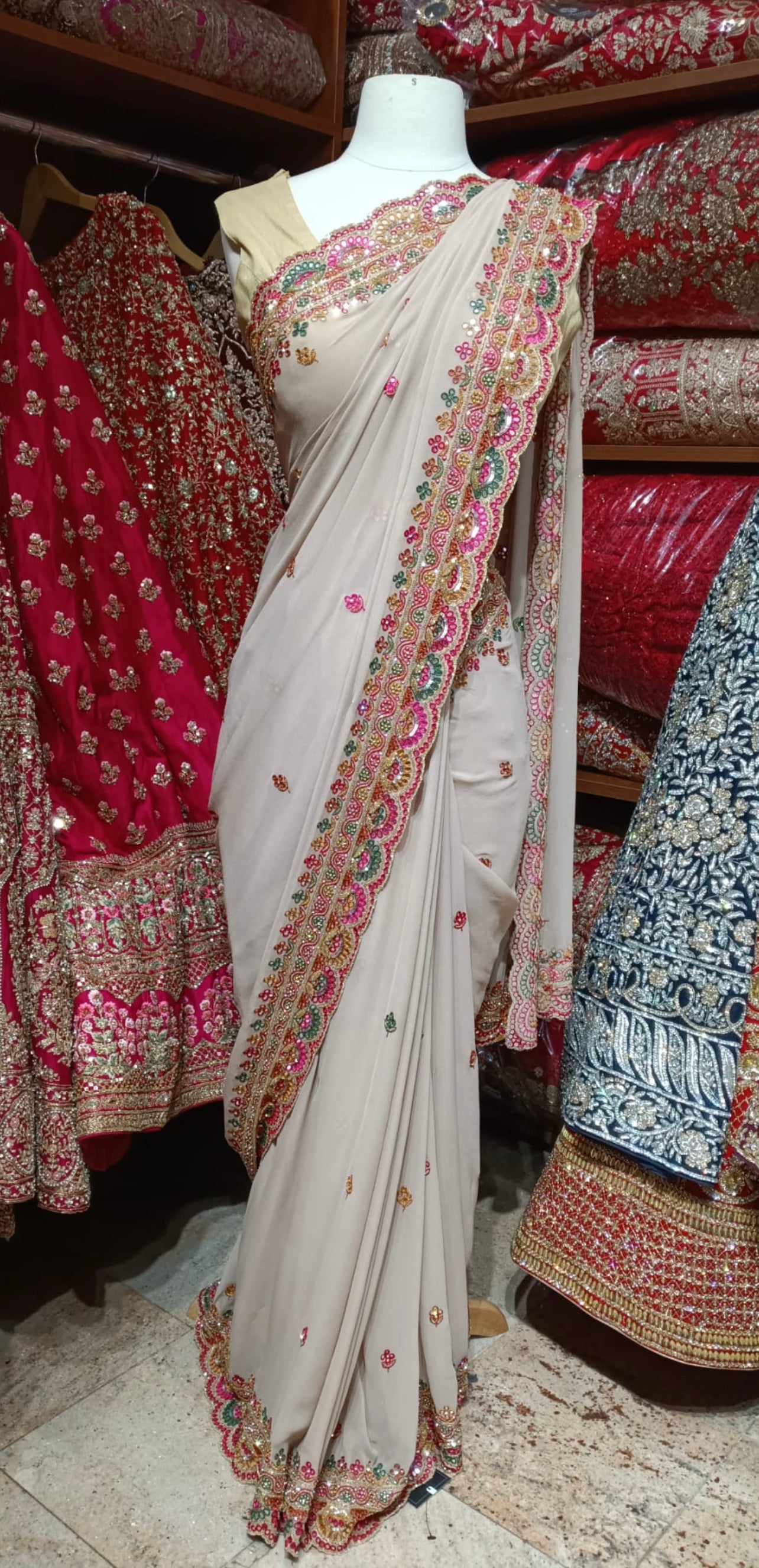 Silver Grey Saree PWS-162