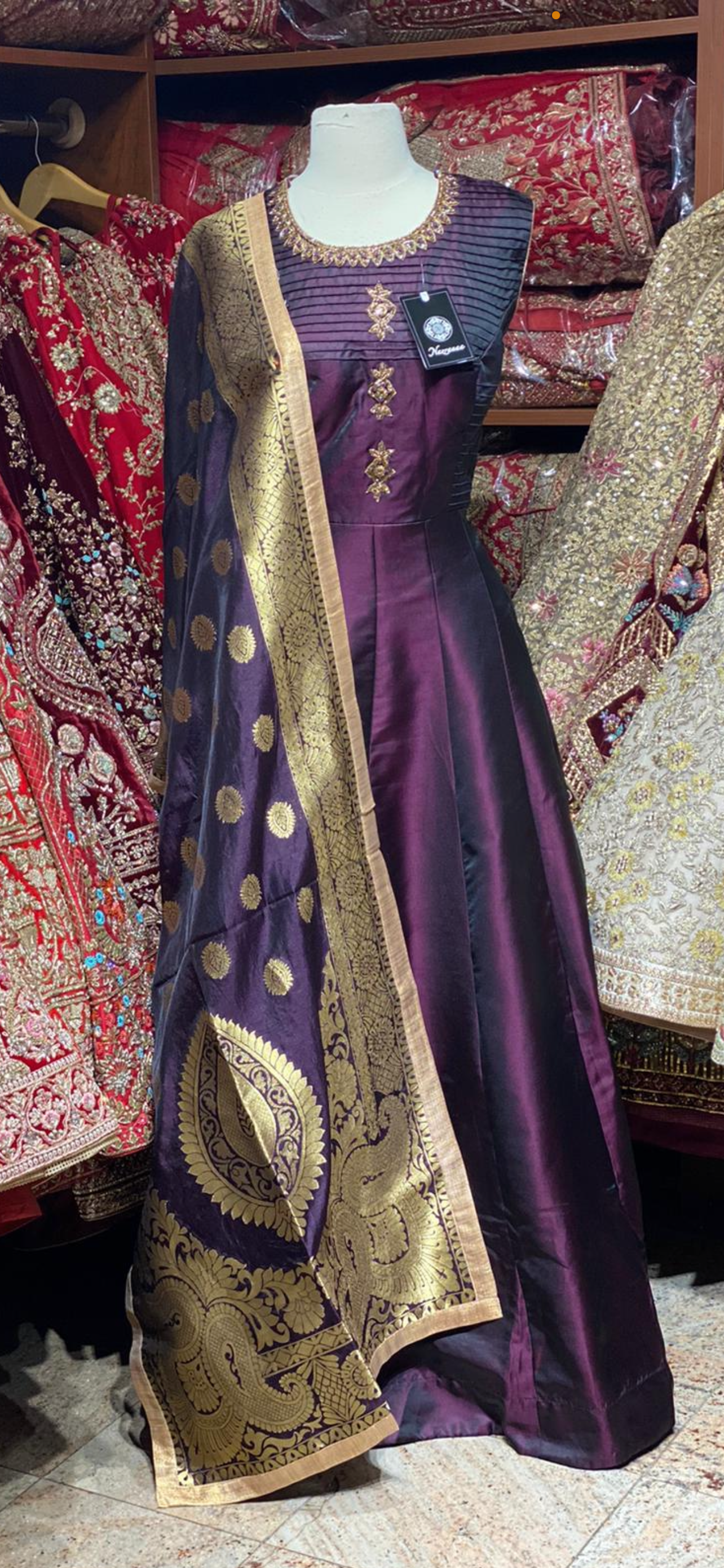 Byzantium Purple Anarkali PWA-085