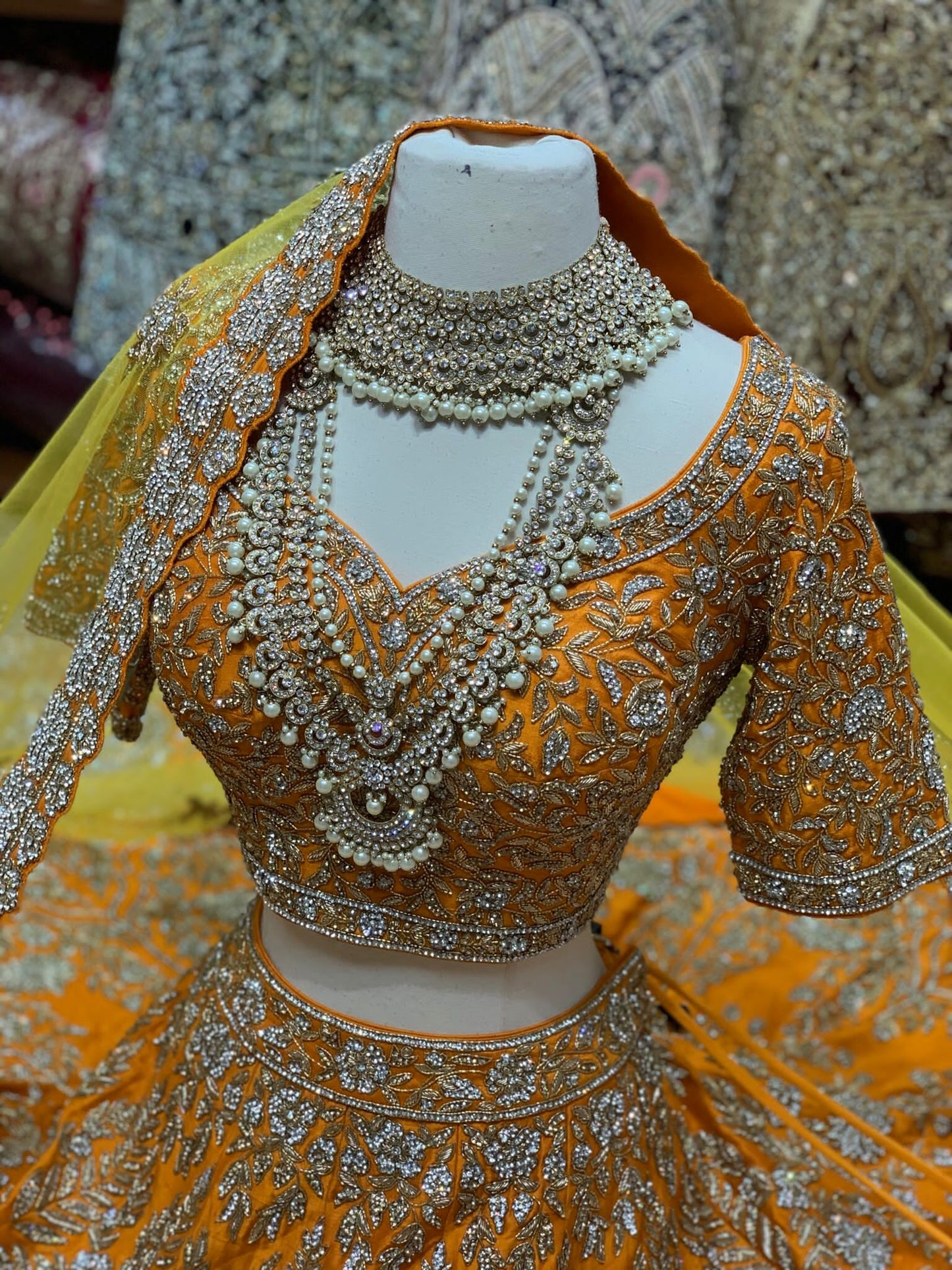 Sunset Orange Bridal Lehenga BL- 323