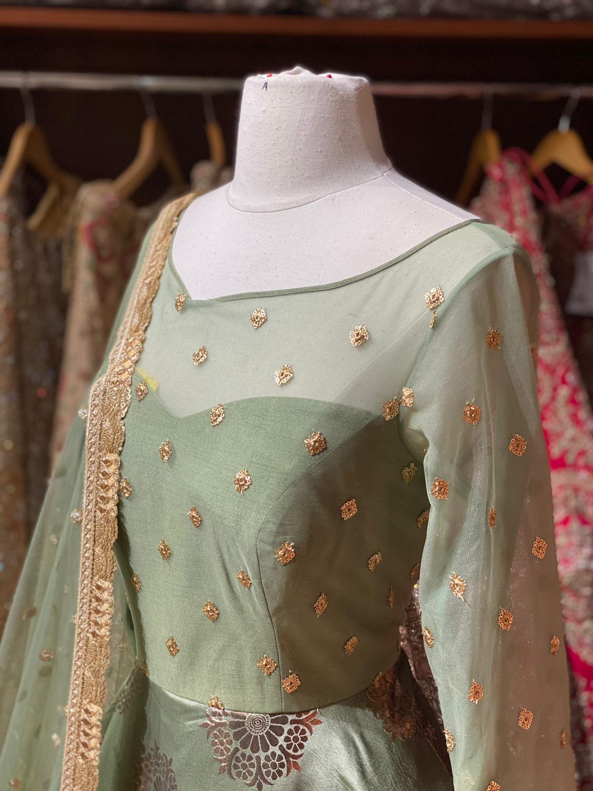 Peplum Sage Green Size 38 Anarkali