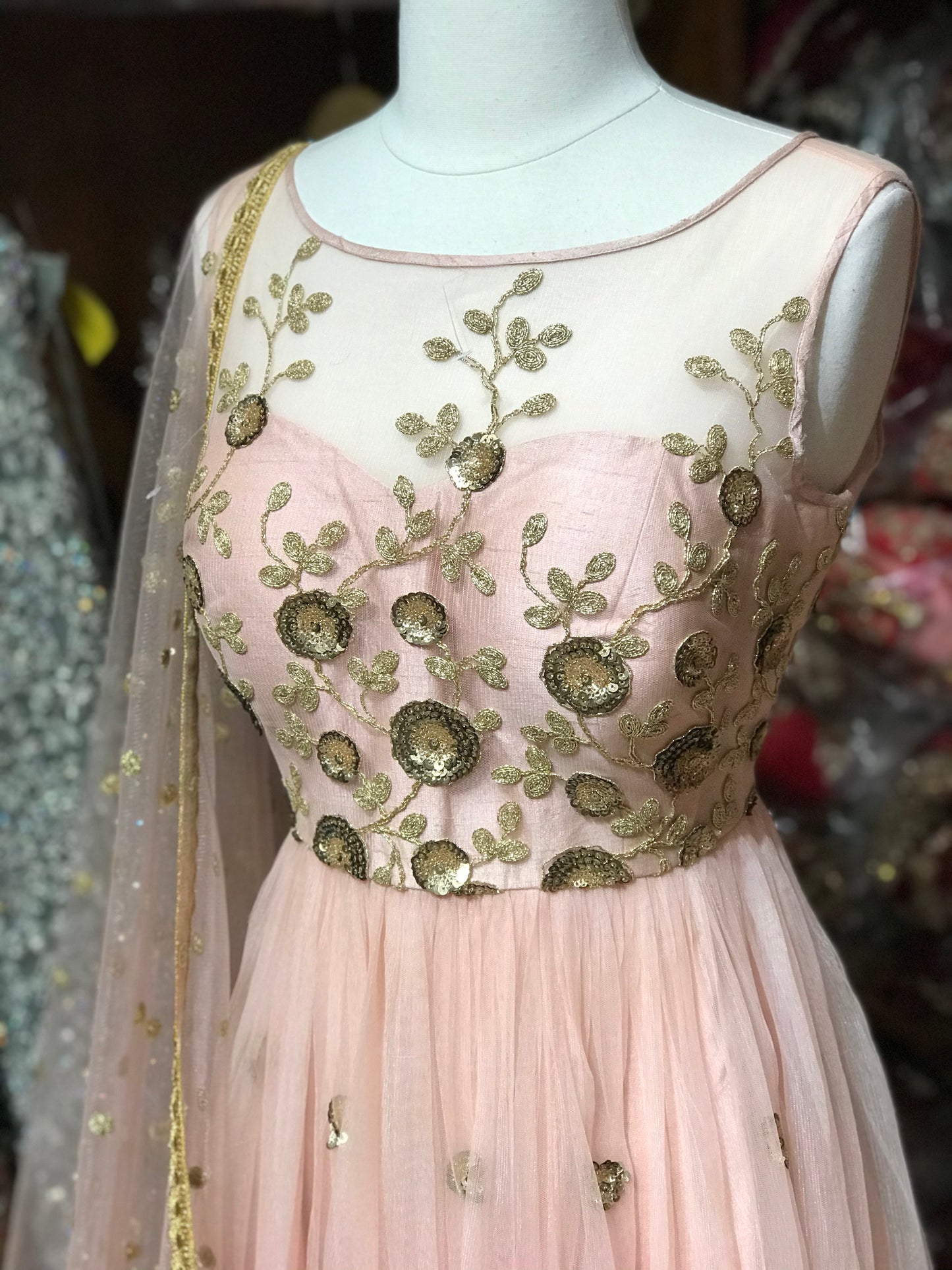 Blush Size 38 Pleated Anarkali