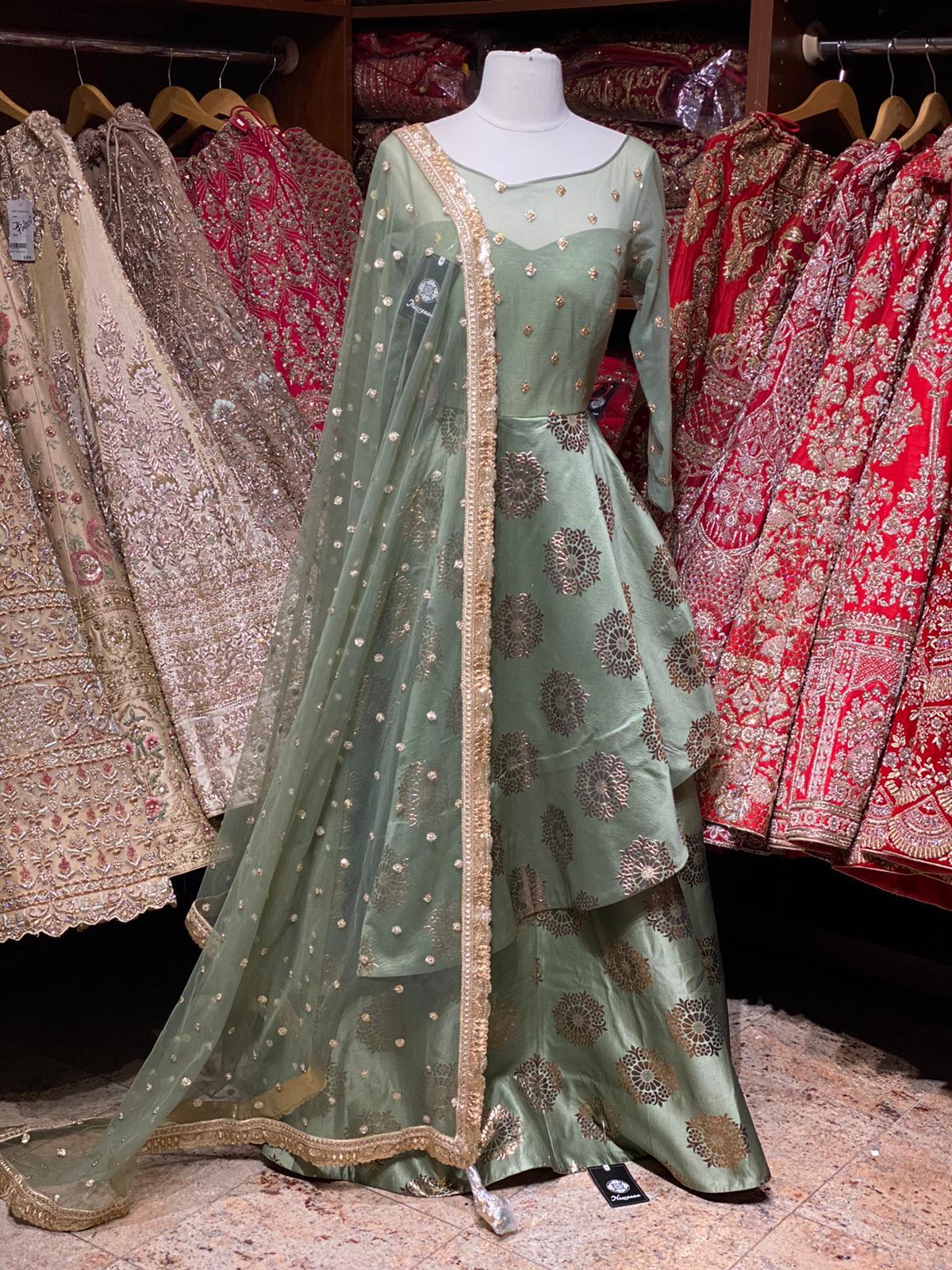 Peplum Sage Green Size 38 Anarkali