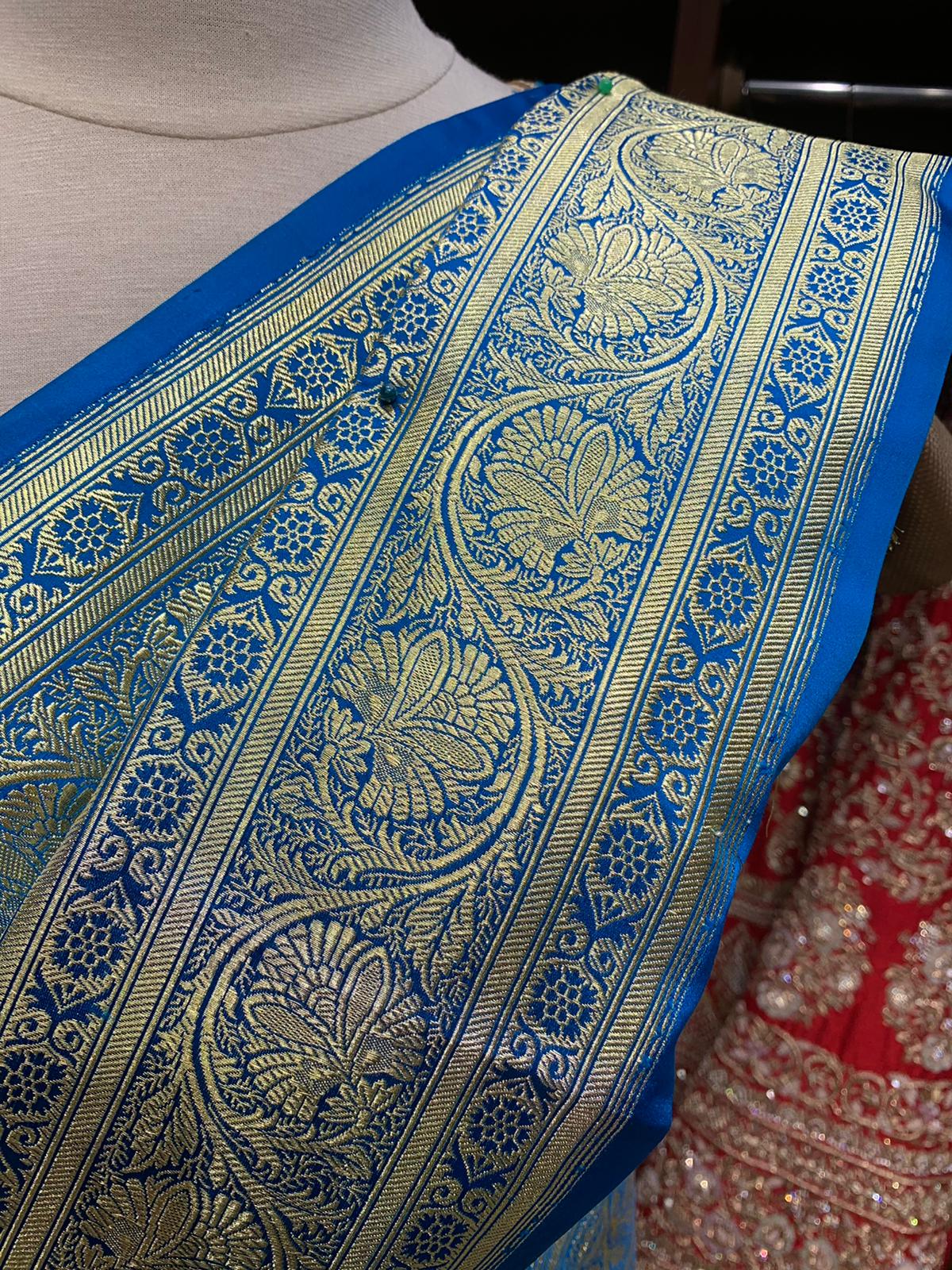 Azure Blue Saree BS-008