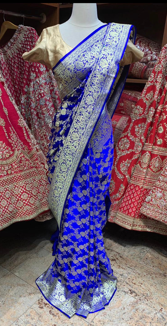 Royal Blue Saree BS-006