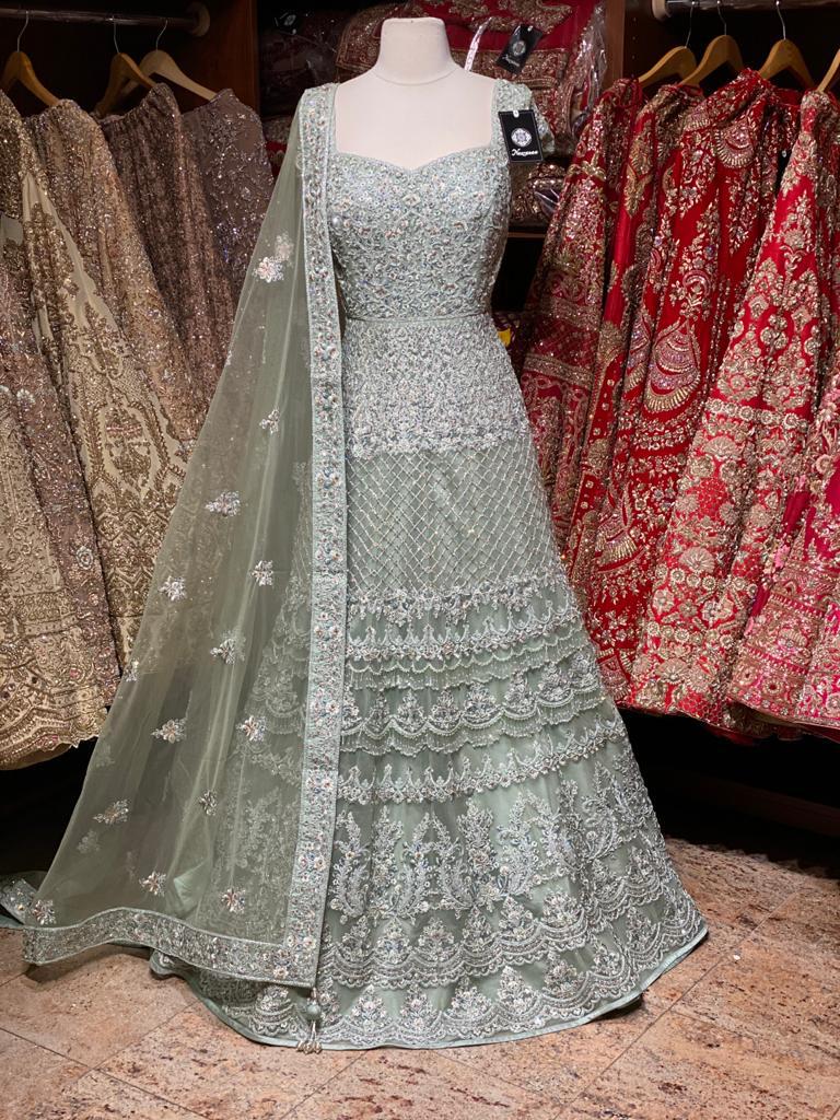 Mint Green Anarkali PWA-021