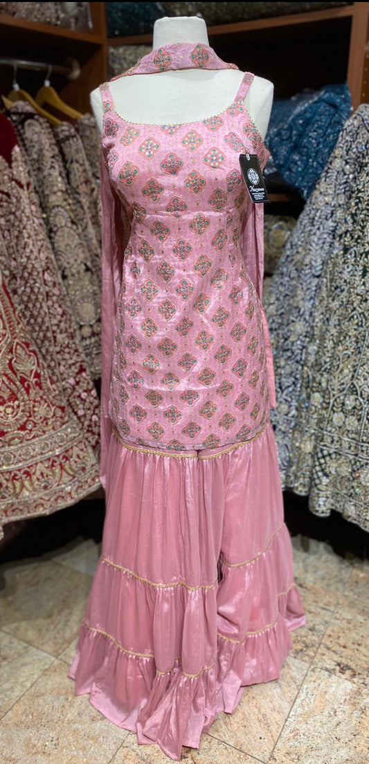 Pastel Pink Party Wear Suit Collection PWS-145