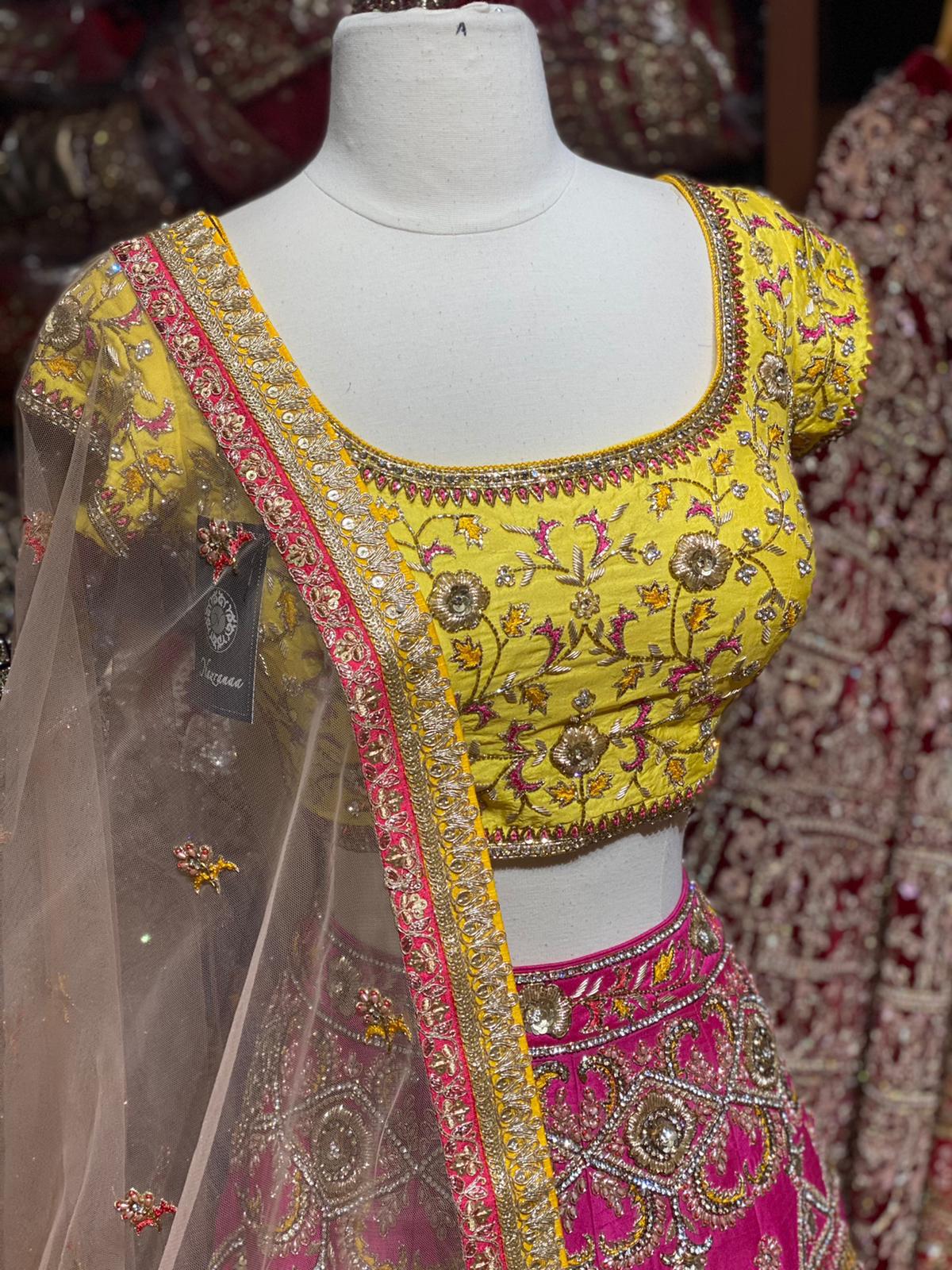 Fuschia Pink Party Wear Lehenga PWL-053