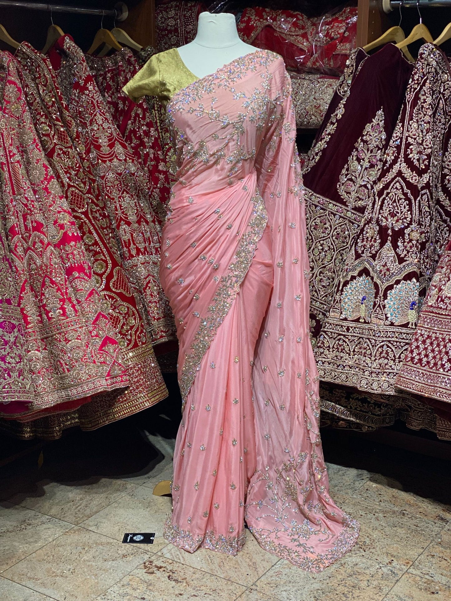 Flamingo Pink Saree PWS-121