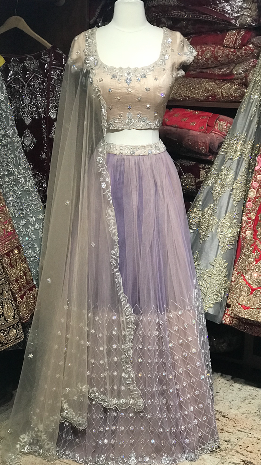 The Lilac Lilly Lehenga-PW46