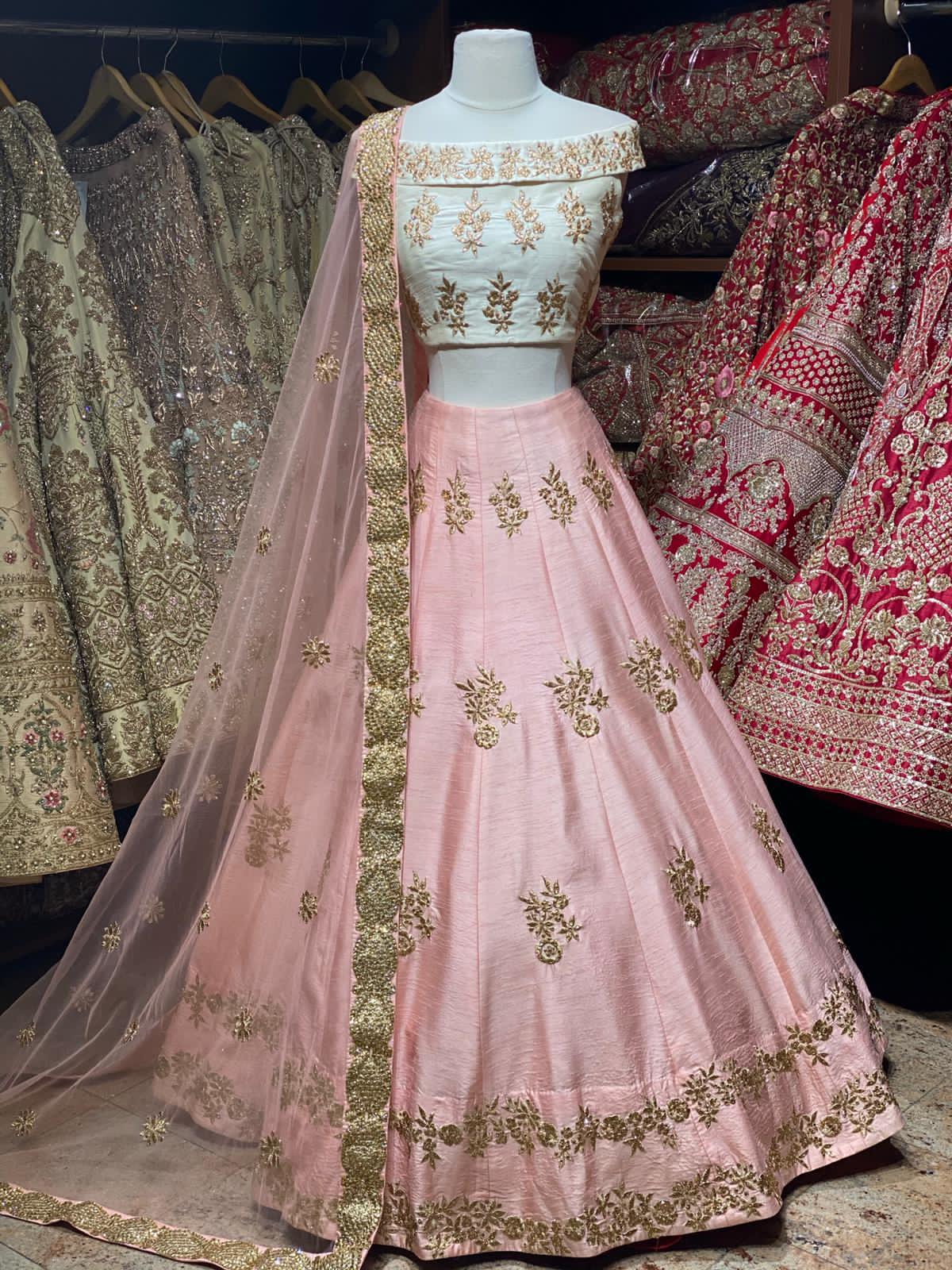 Dusky Peach Bridesmaids Lehenga BML-013