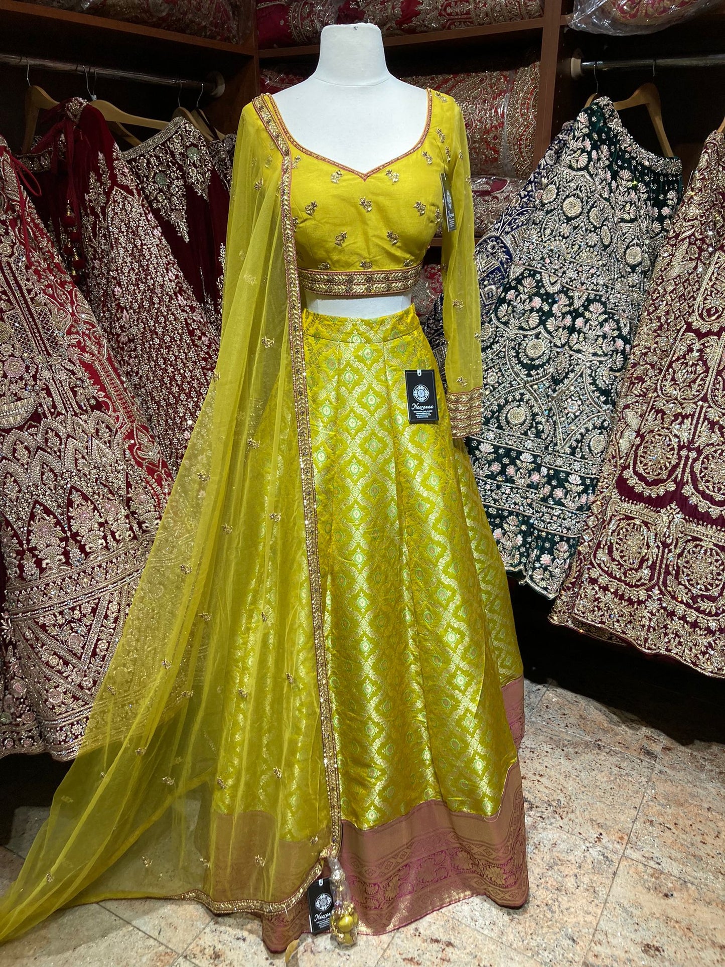 Olive Green New Era Party Wear Collection PWL-538