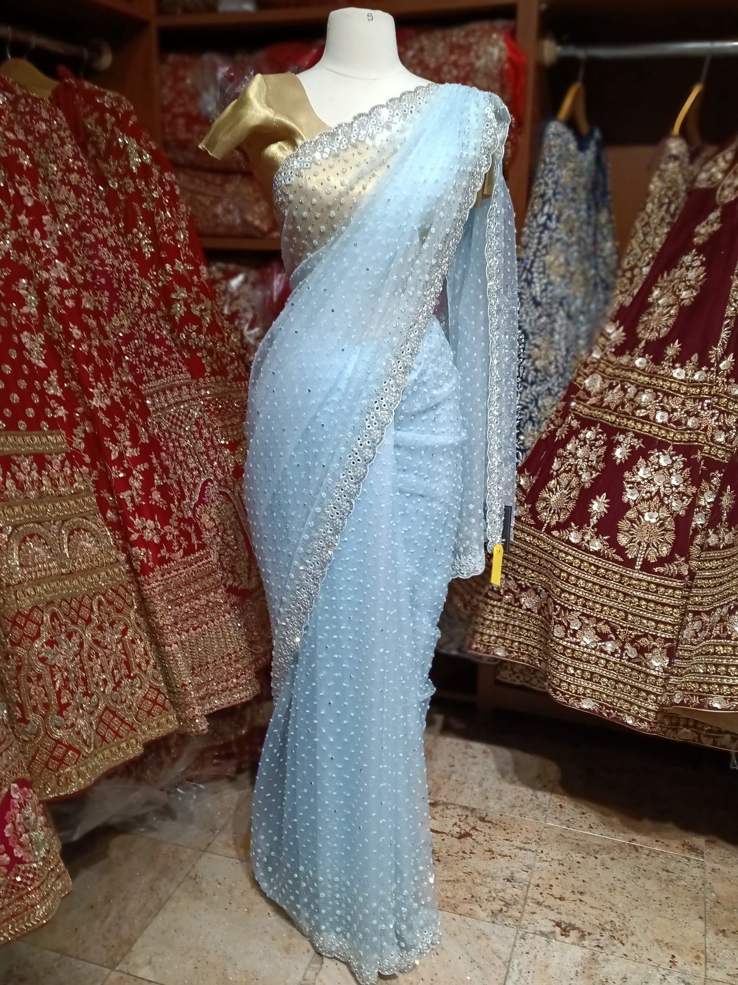 Baby Blue Saree PWS-159