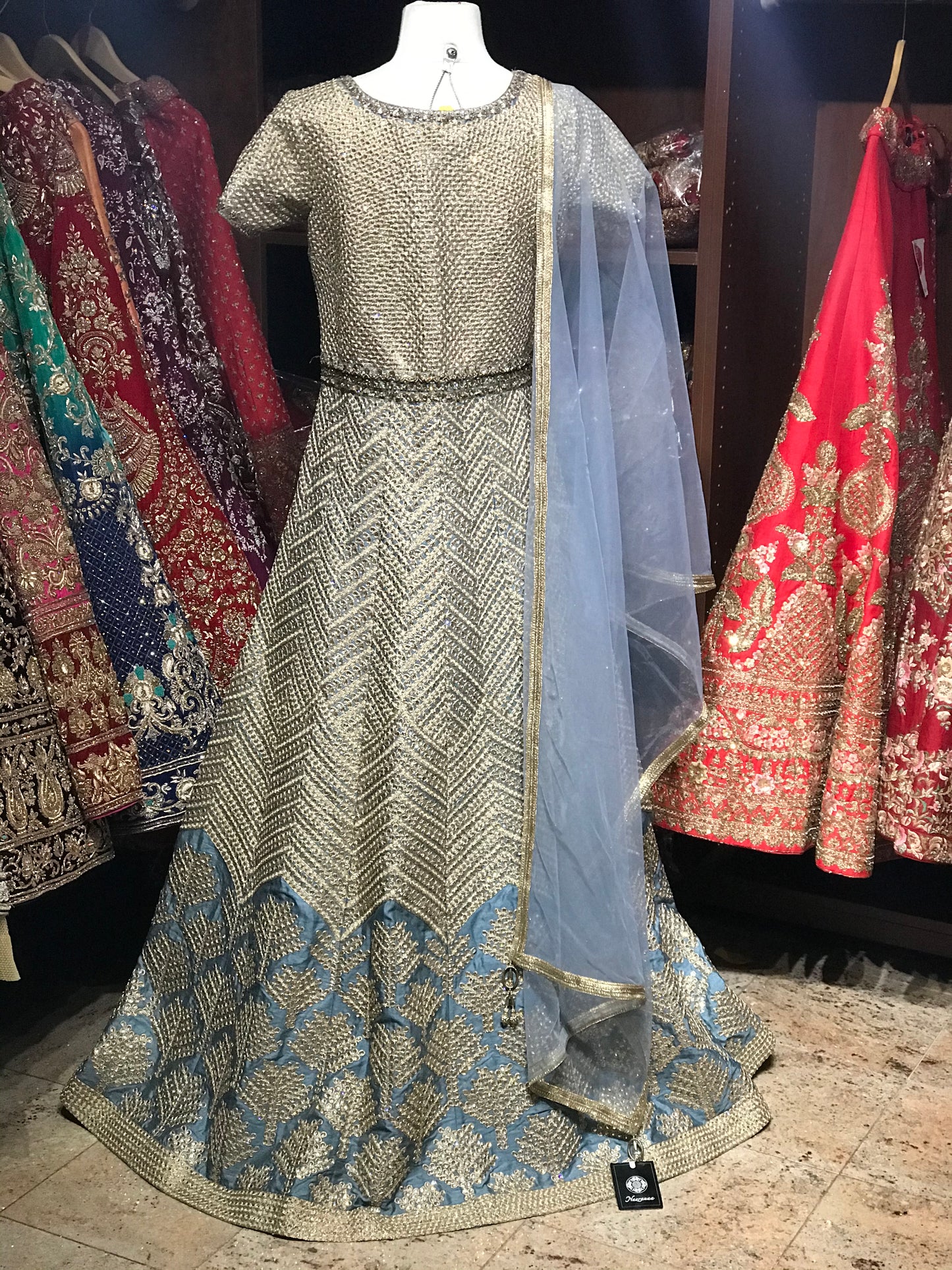 Frozen Blue Size 38 Anarkali