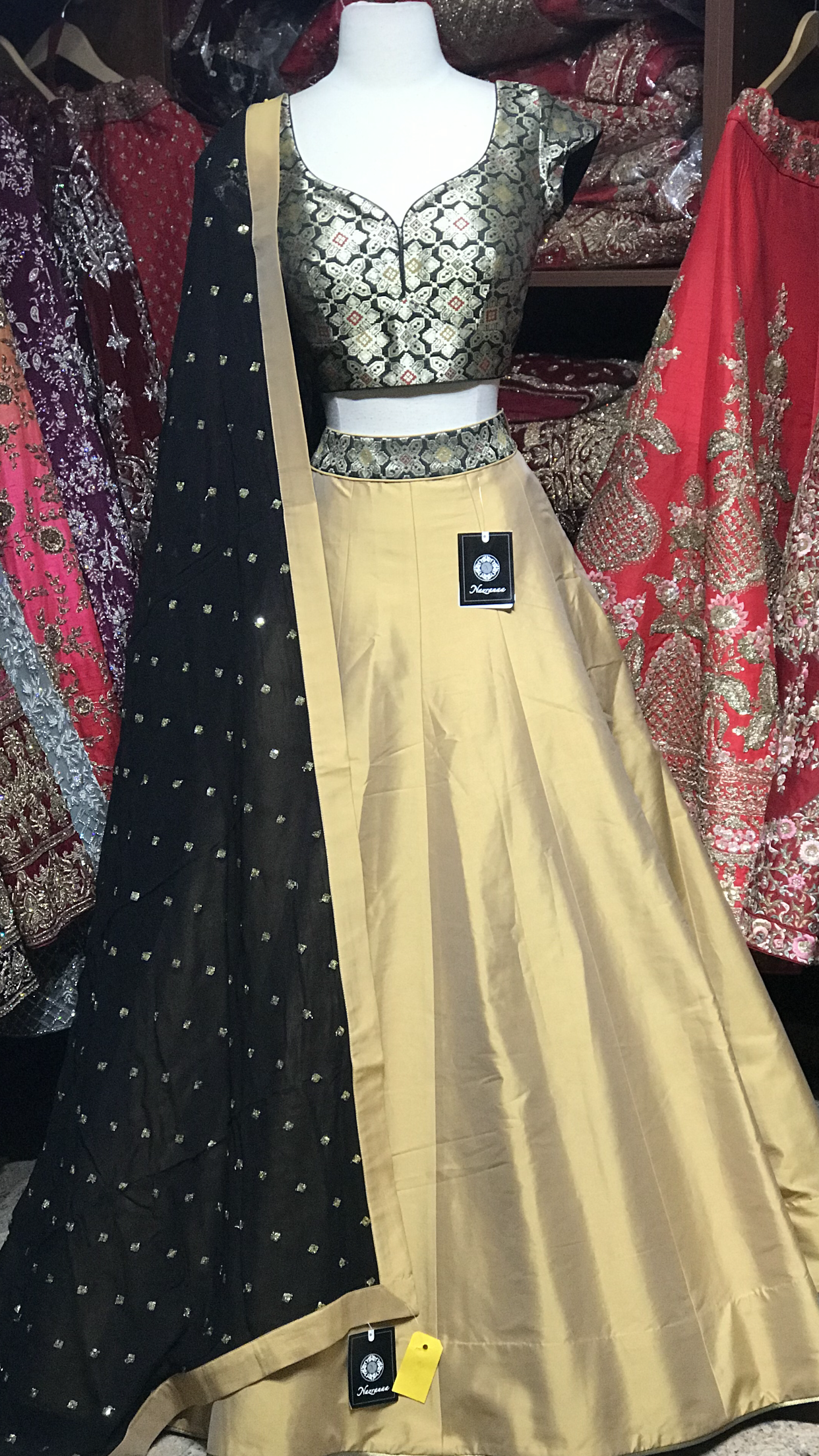 Black Gold Size 38 Lehenga