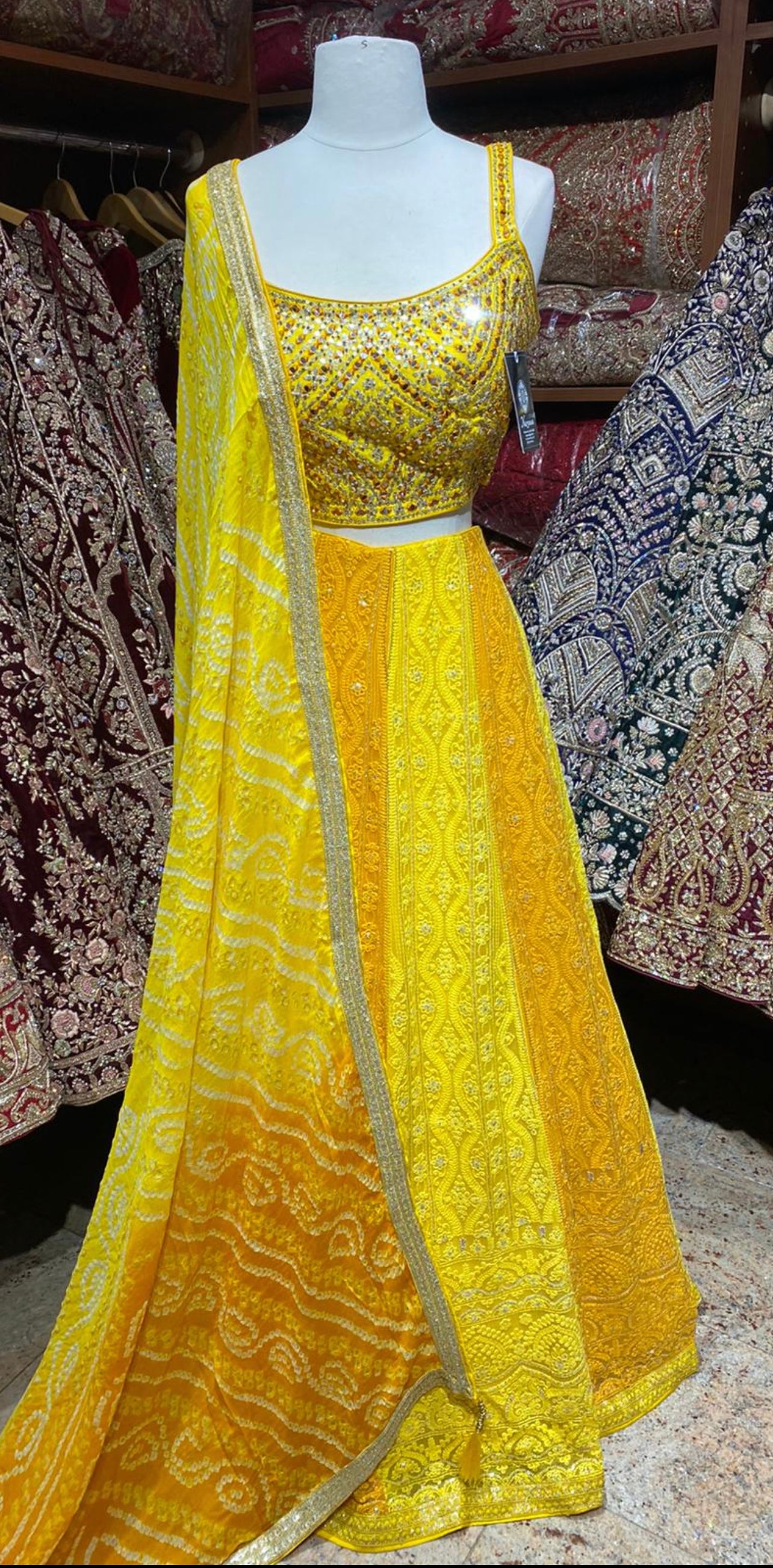 Saffron Yellow New Era Party Wear Collection PWL-529