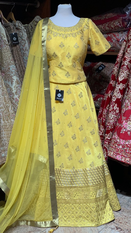 Daffodil Yellow Party Wear Lehenga PWL-018