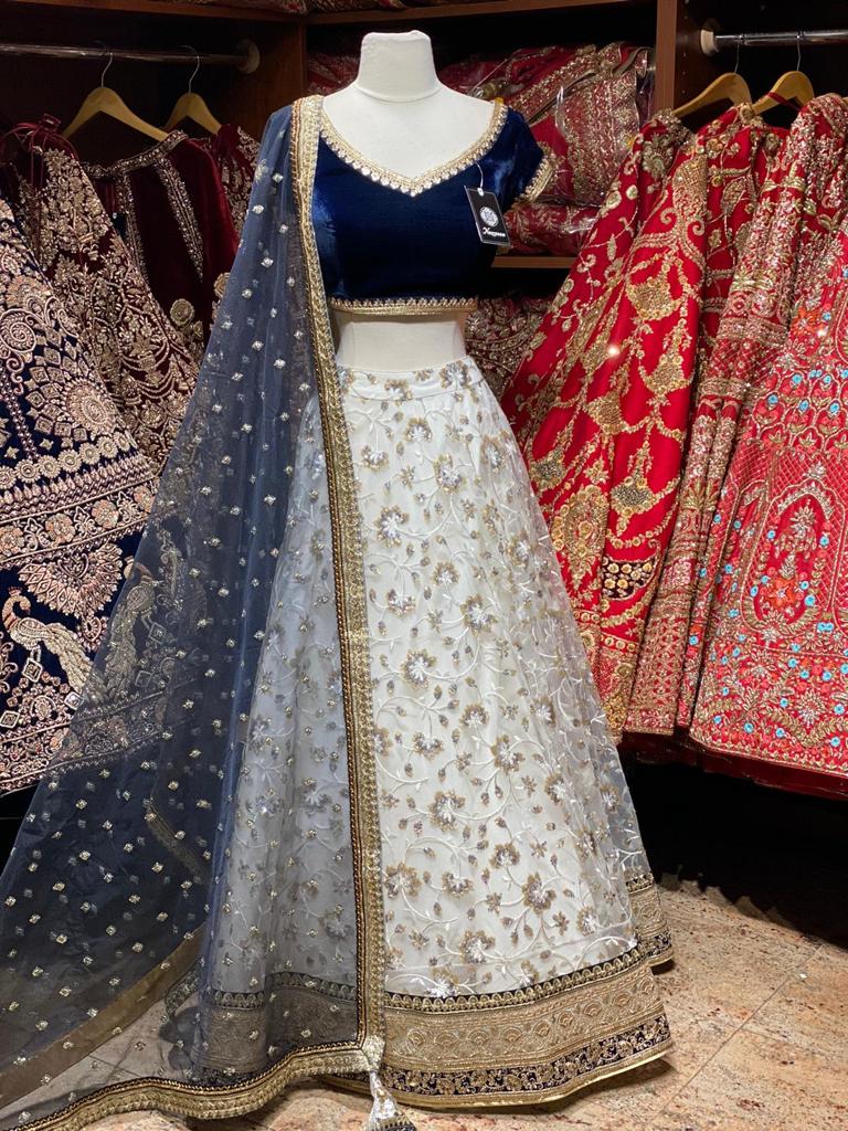 Daisy White Party Wear Lehenga PWL-108