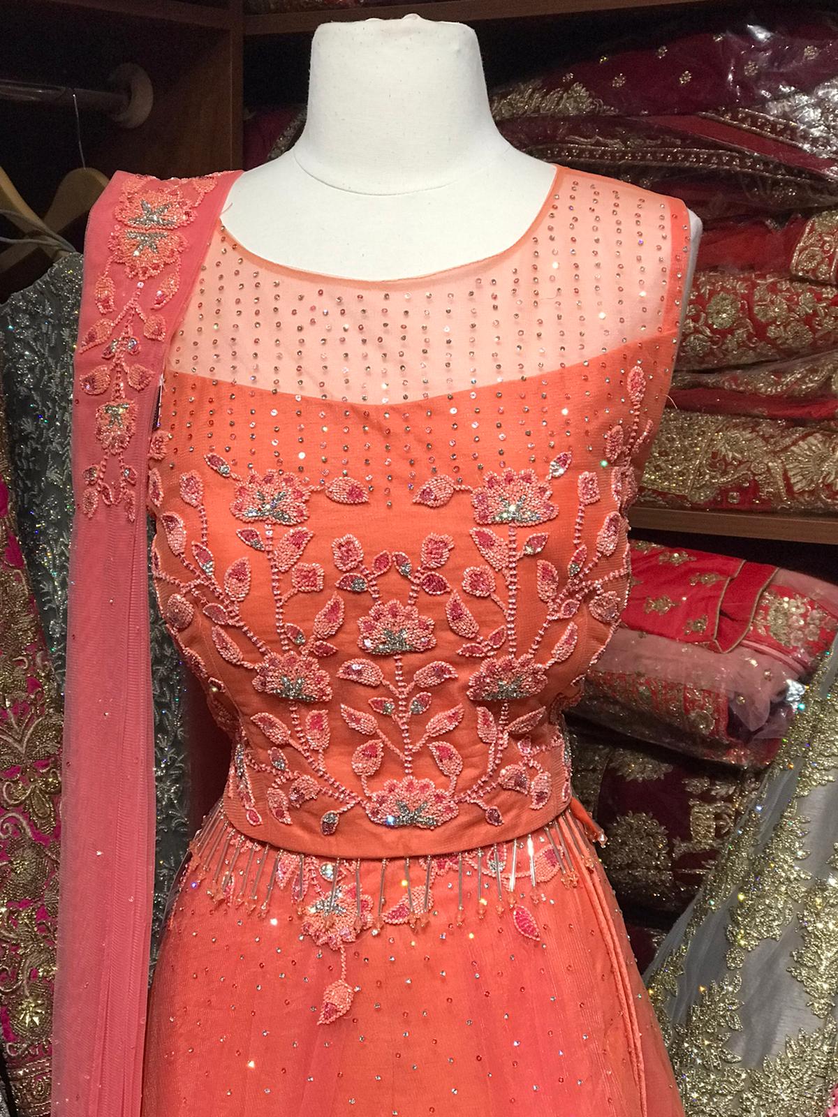 The Orange Candy Lehenga-PW43