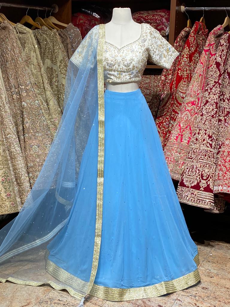 Maya Blue Bridesmaids Lehenga BML- 003