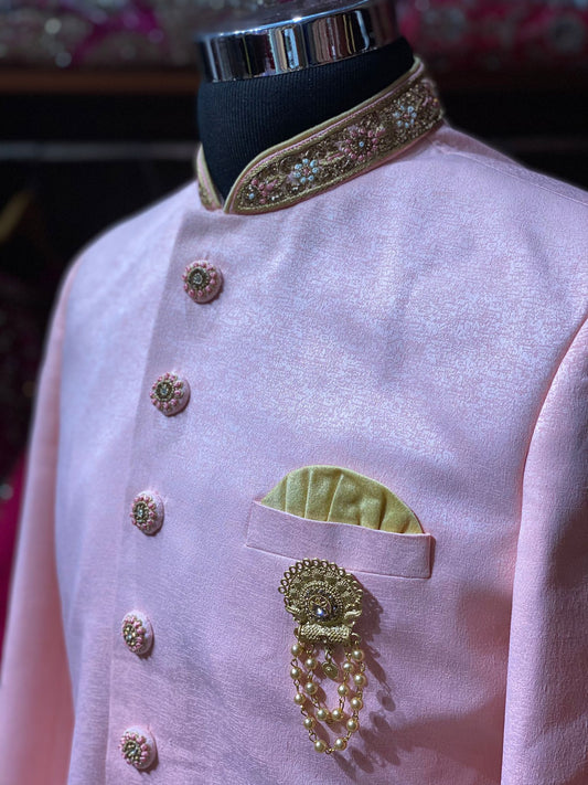 Taupe Pink Sherwani