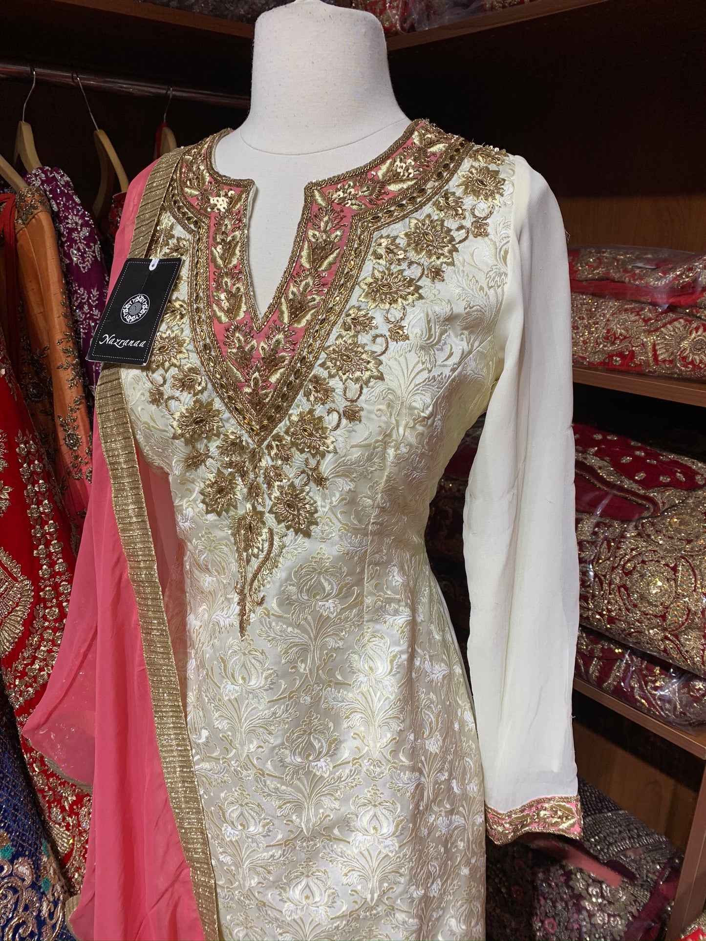 Ivory Pink Size 38 Salwar Suit