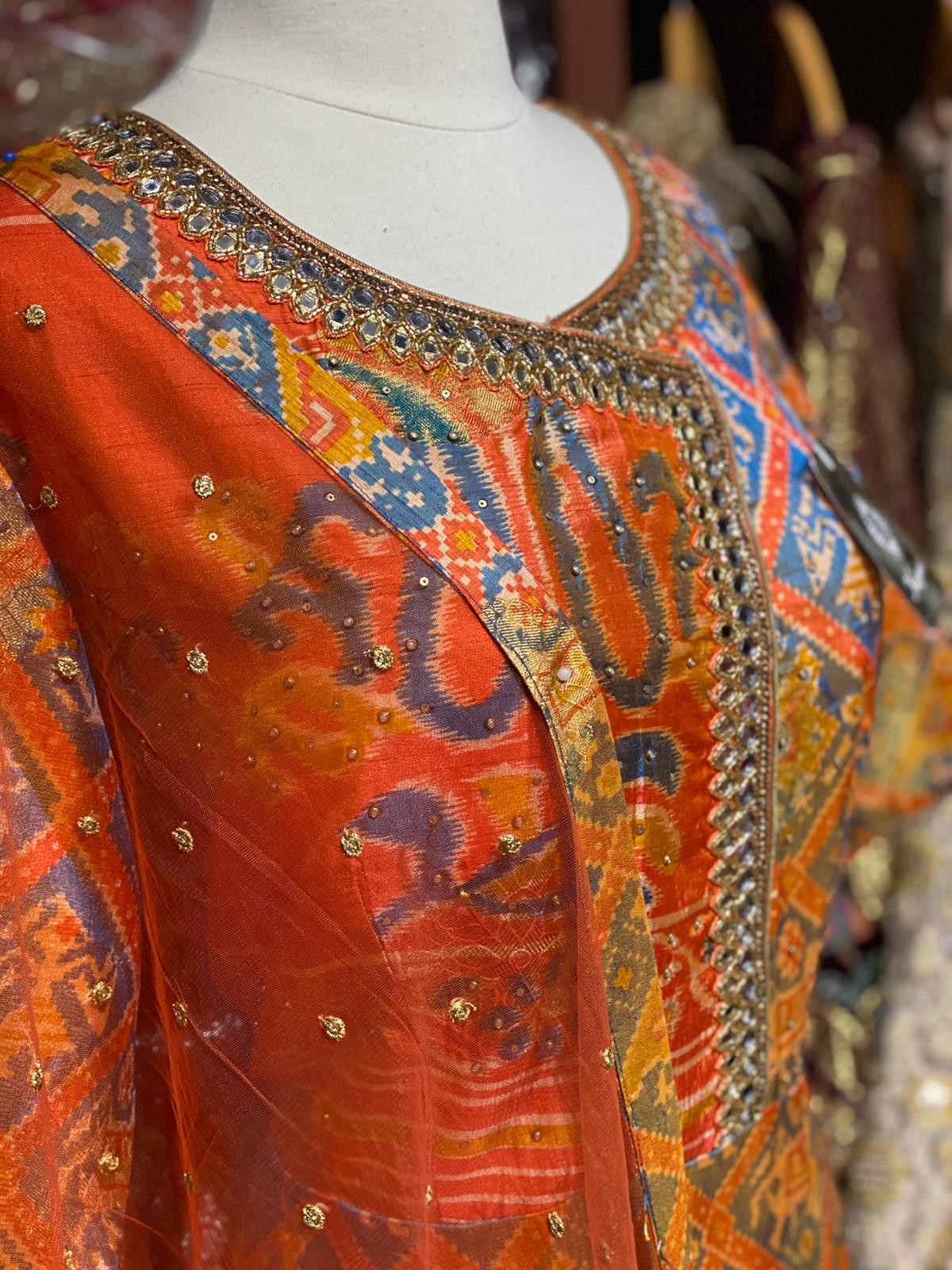 Pumpkin Orange Anarkali PWA-088